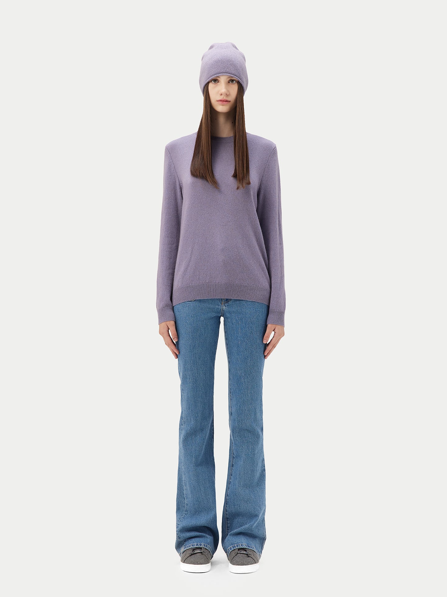 Cachemire léger pour femme Poids Basique Col Rond Rose - Gobi Cashmere