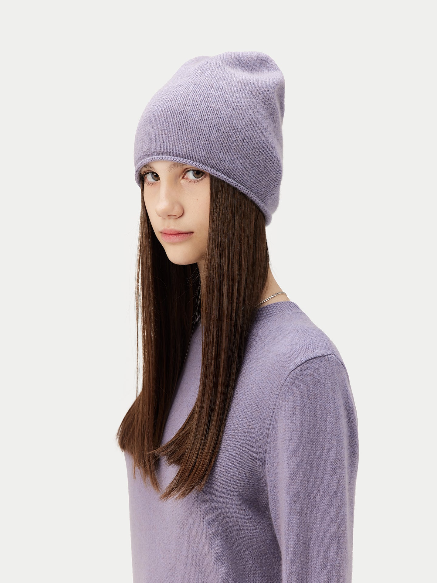 Ensemble pull et bonnet en cachemire
