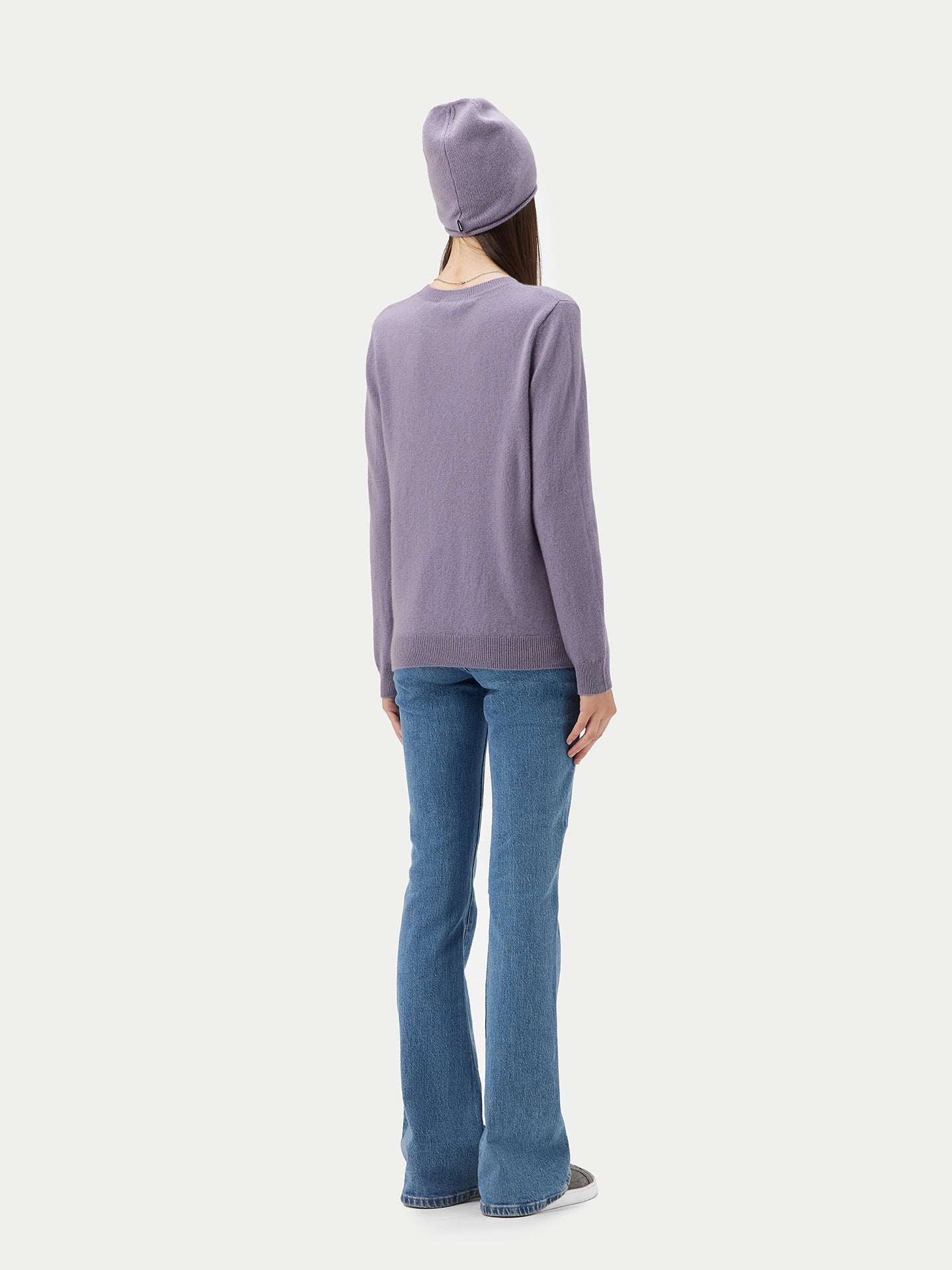 Cachemire léger pour femme Poids Basique Col Rond Rose - Gobi Cashmere