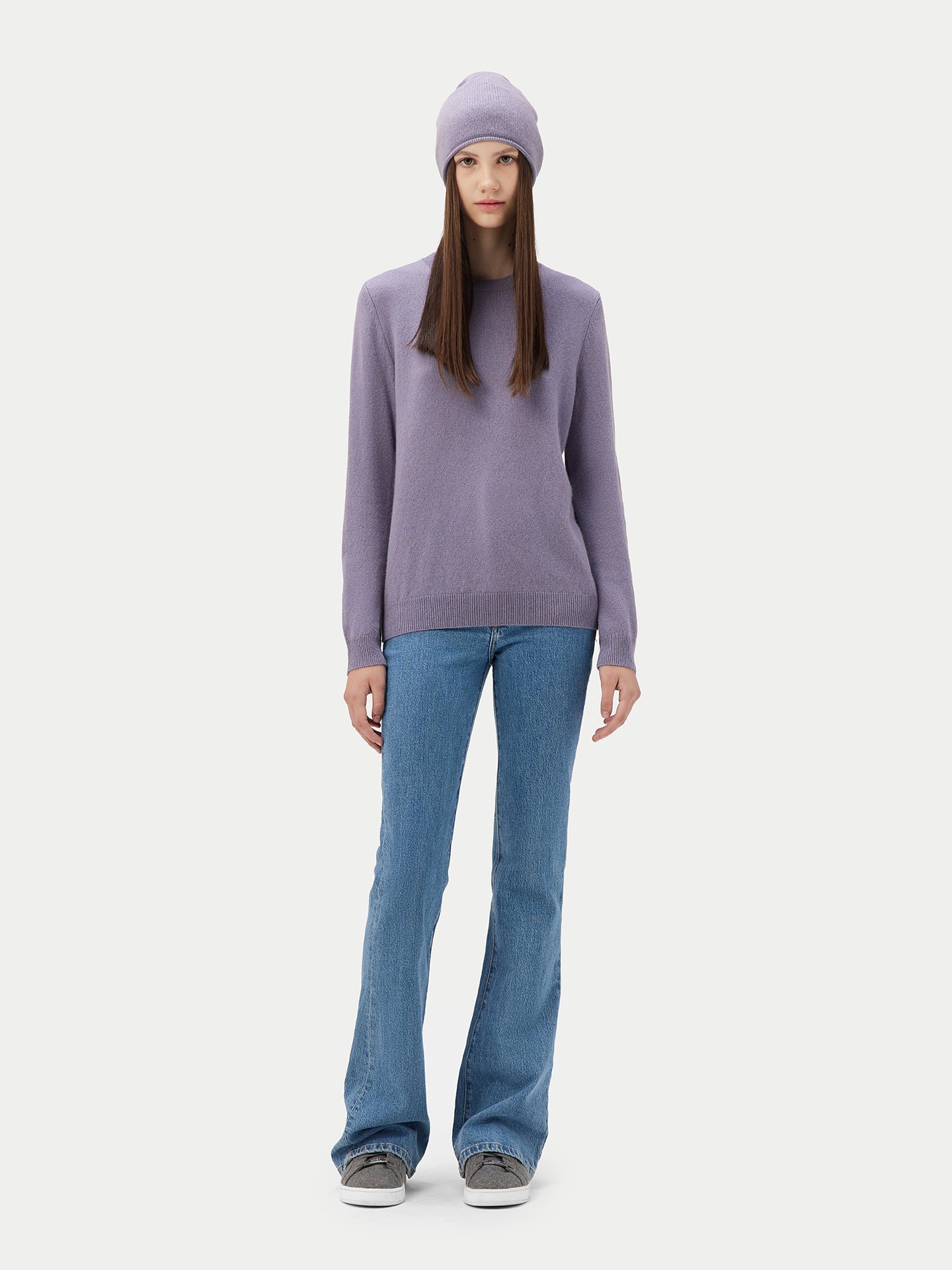 Ensemble pull et bonnet en cachemire