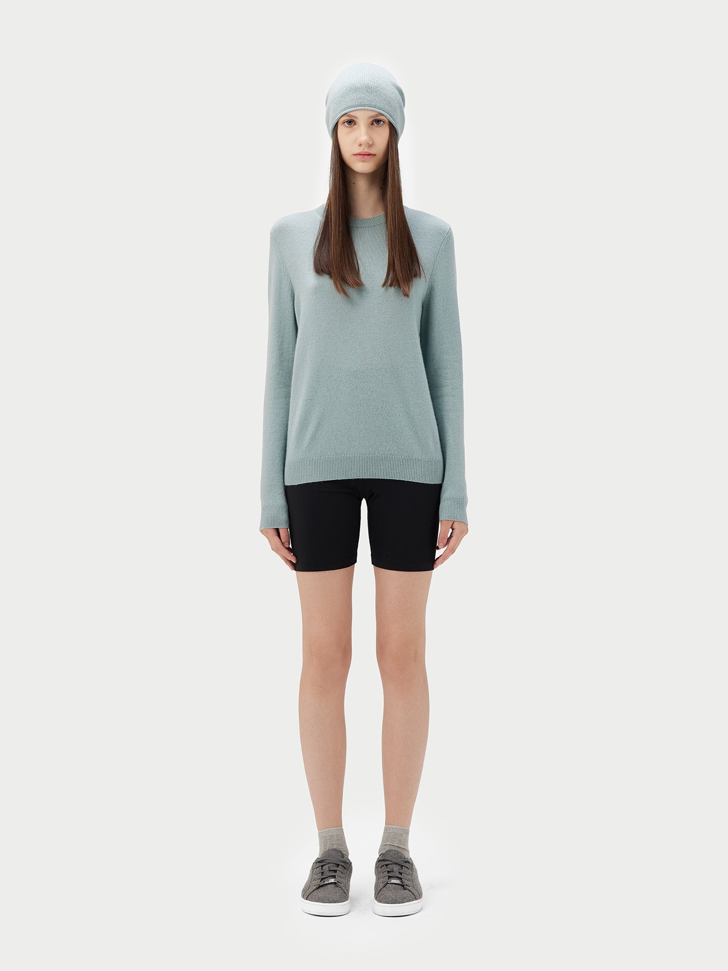 Cachemire léger pour femme Poids Basique Col Rond Marin - Gobi Cashmere