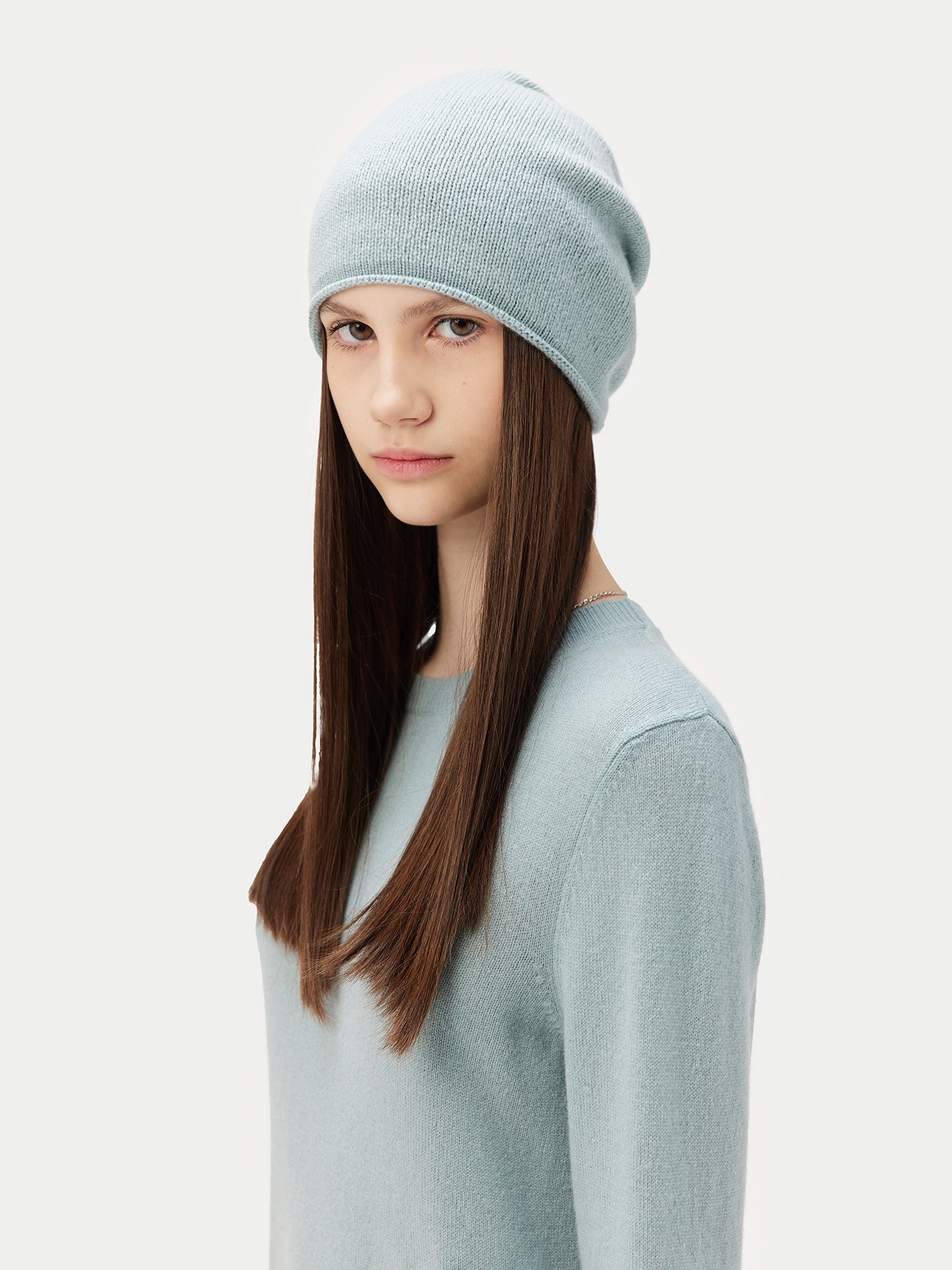 Cachemire léger pour femme Poids Basique Col Rond Marin - Gobi Cashmere