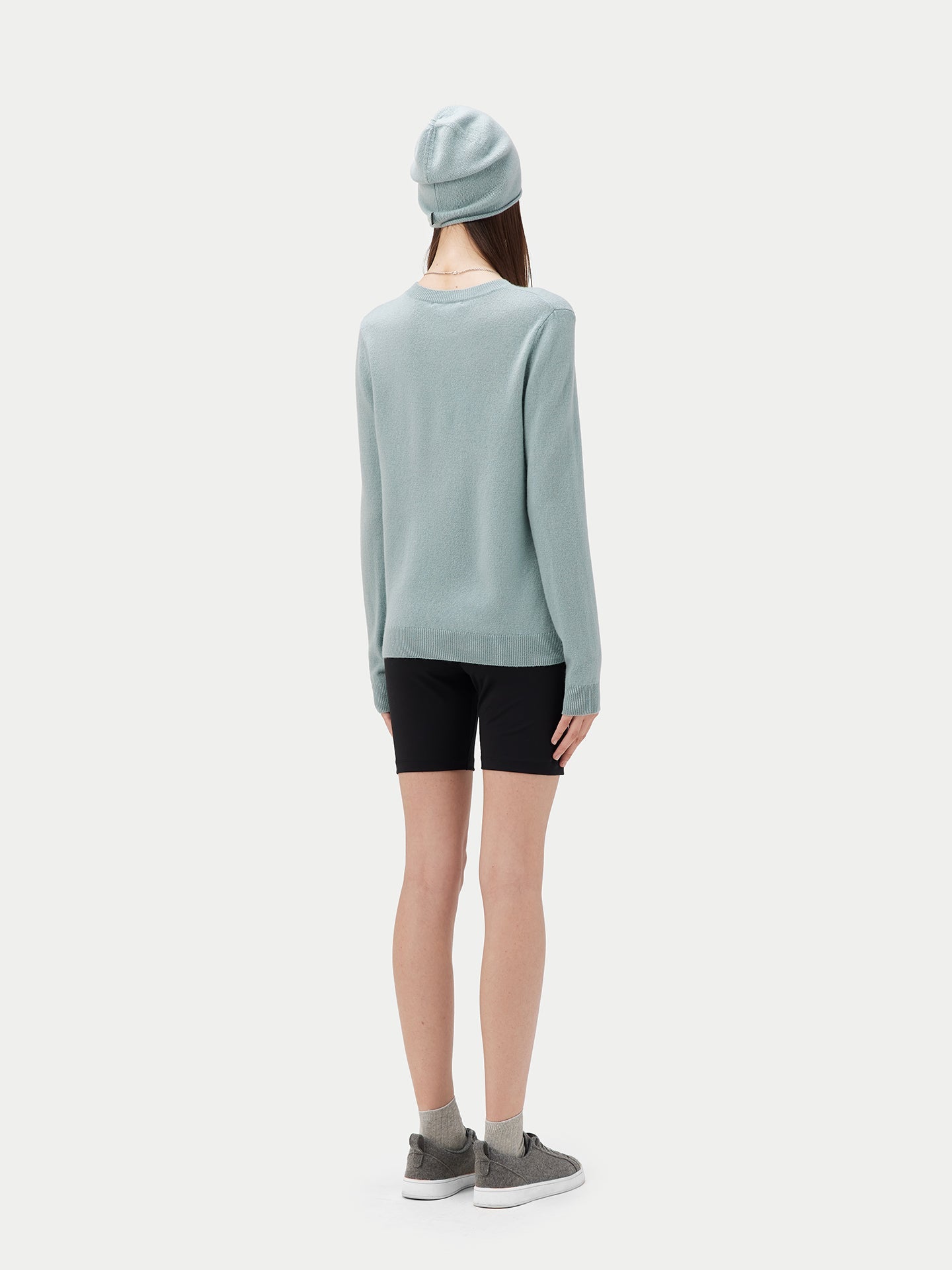 Cachemire léger pour femme Poids Basique Col Rond Marin - Gobi Cashmere