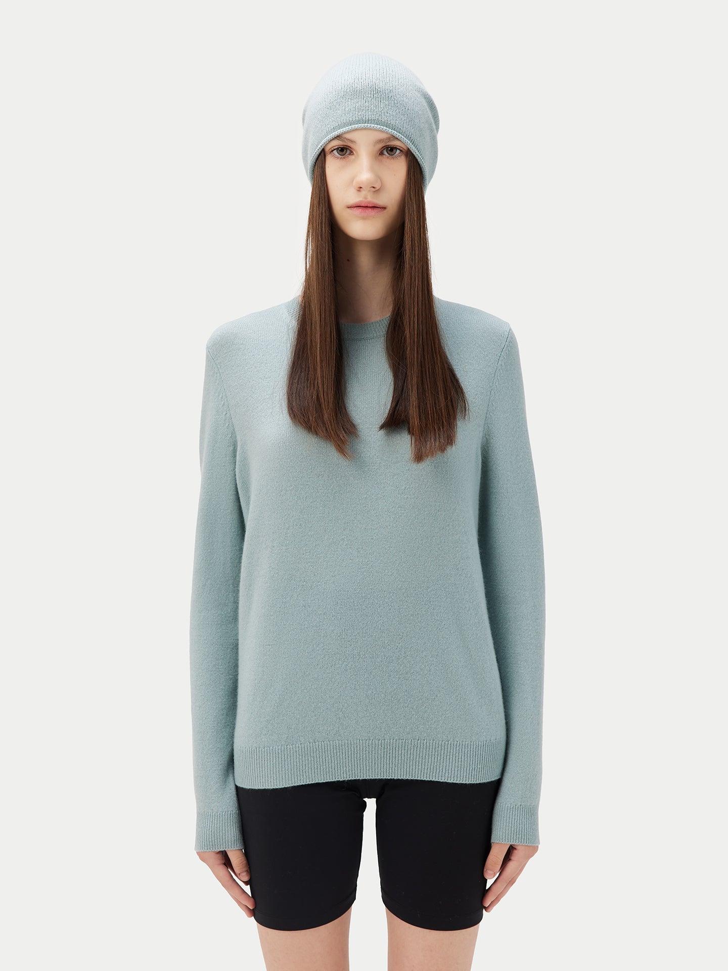 Cachemire léger pour femme Poids Basique Col Rond Marin - Gobi Cashmere
