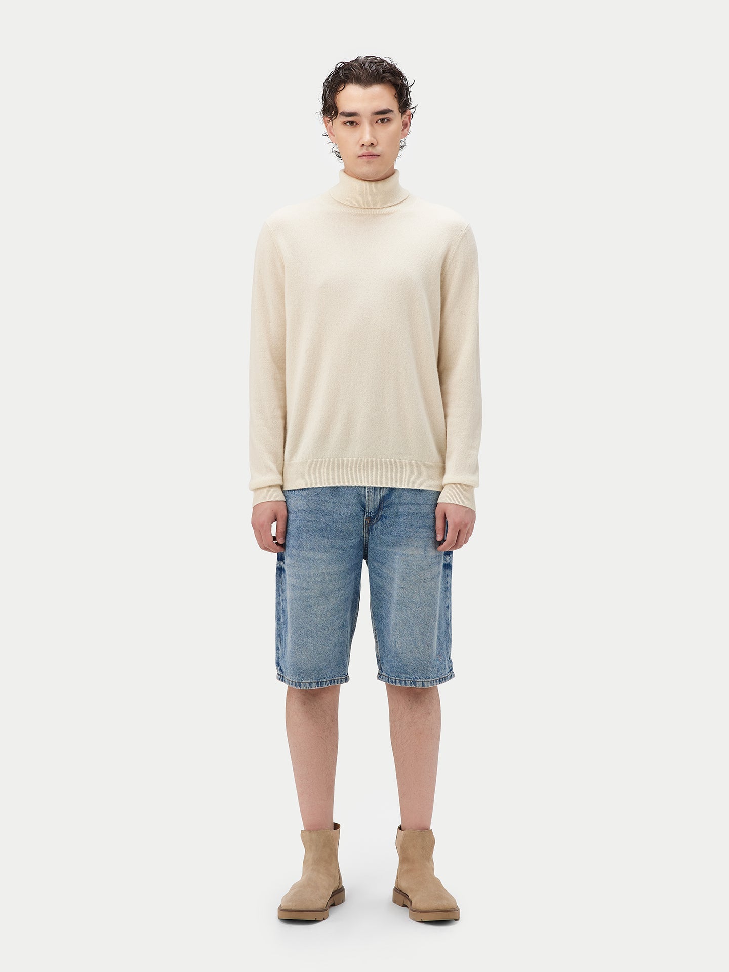 Col roulé homme en cachemire pour hommes Couleur Organique - Gobi Cashmere 