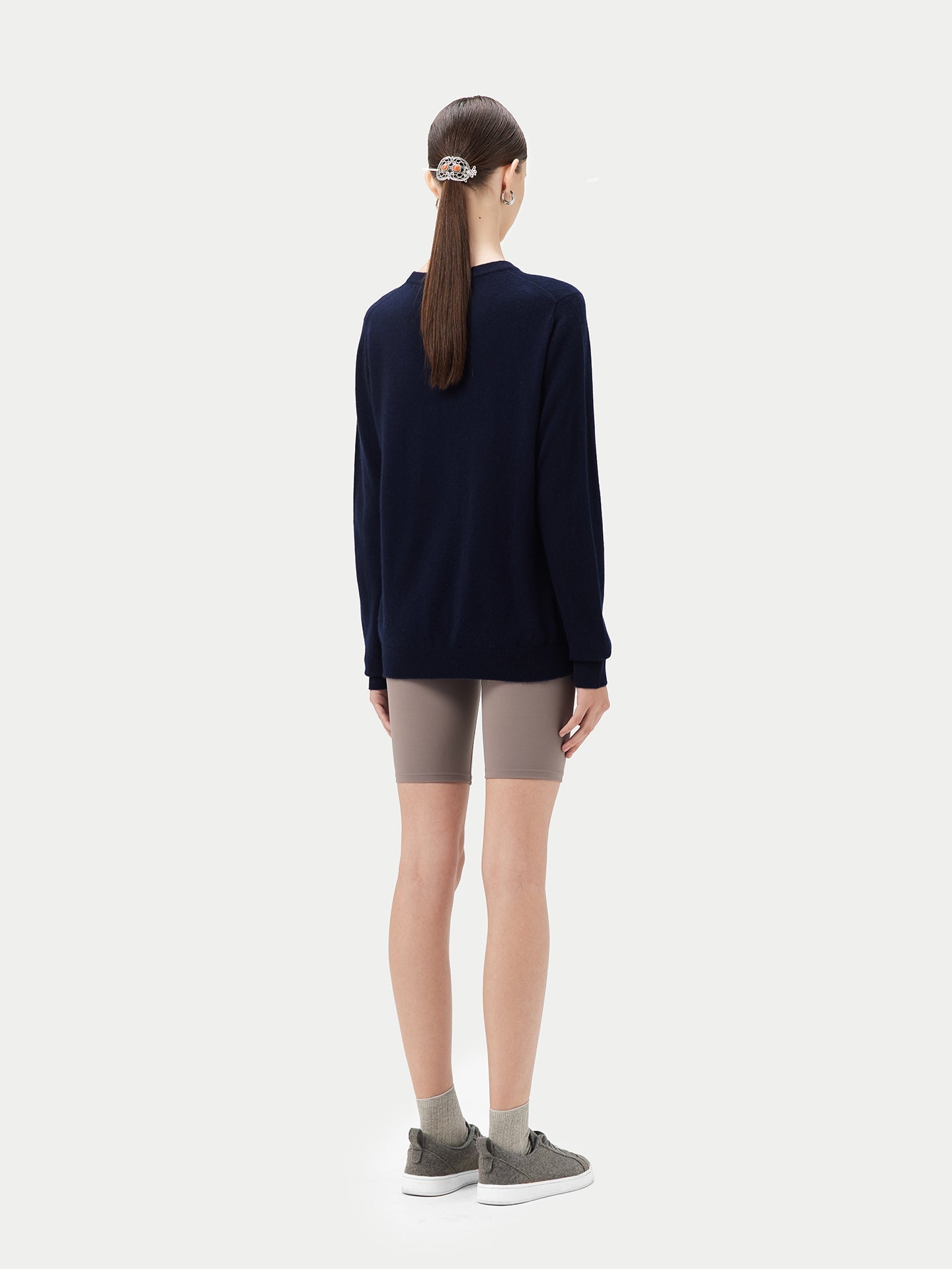 Pull col rond en Cachemire pour femmes Marin - Gobi Cashmere