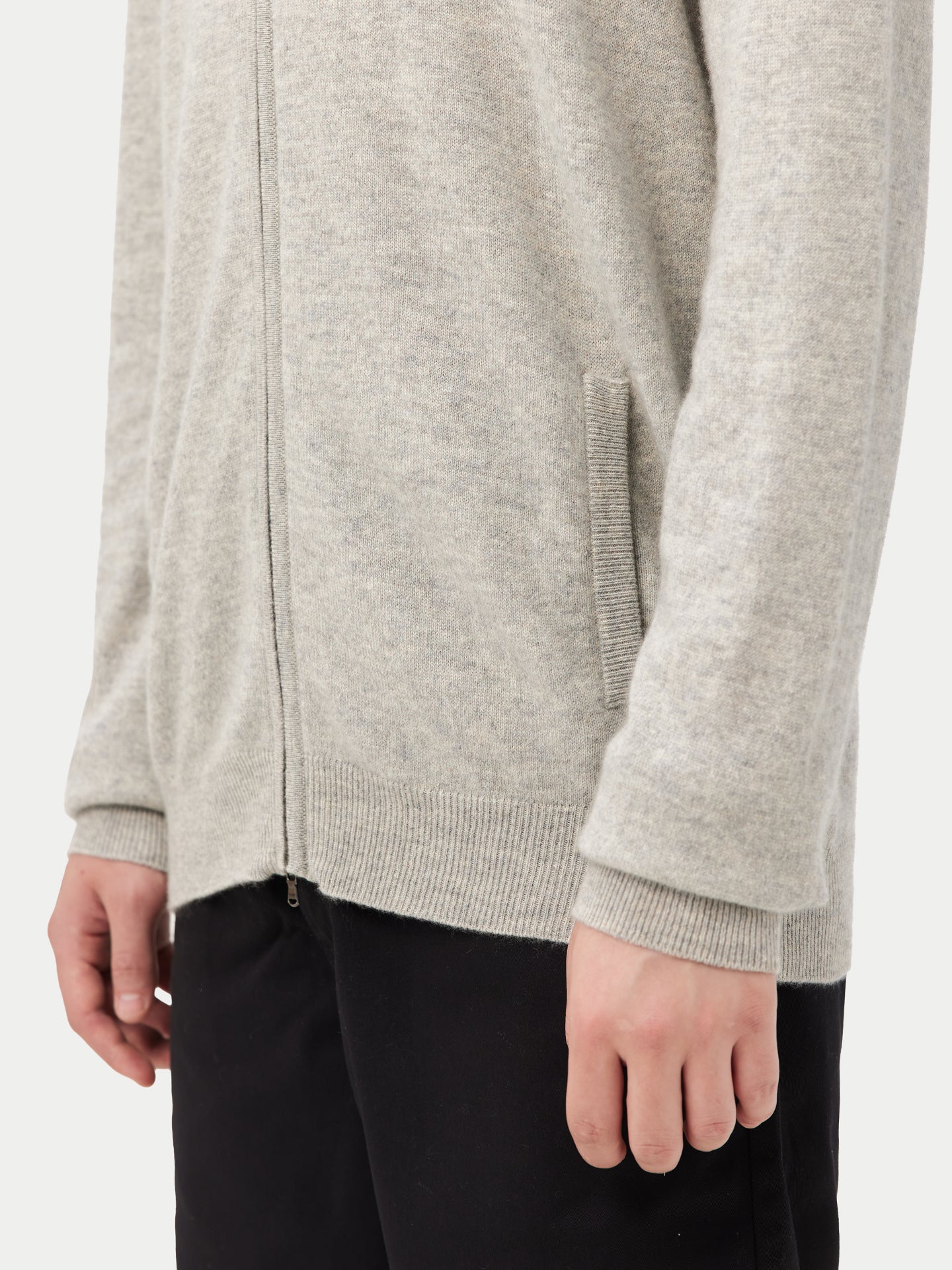 Cardigan à col montant en Cachemire pour hommes Gris - Gobi Cashmere