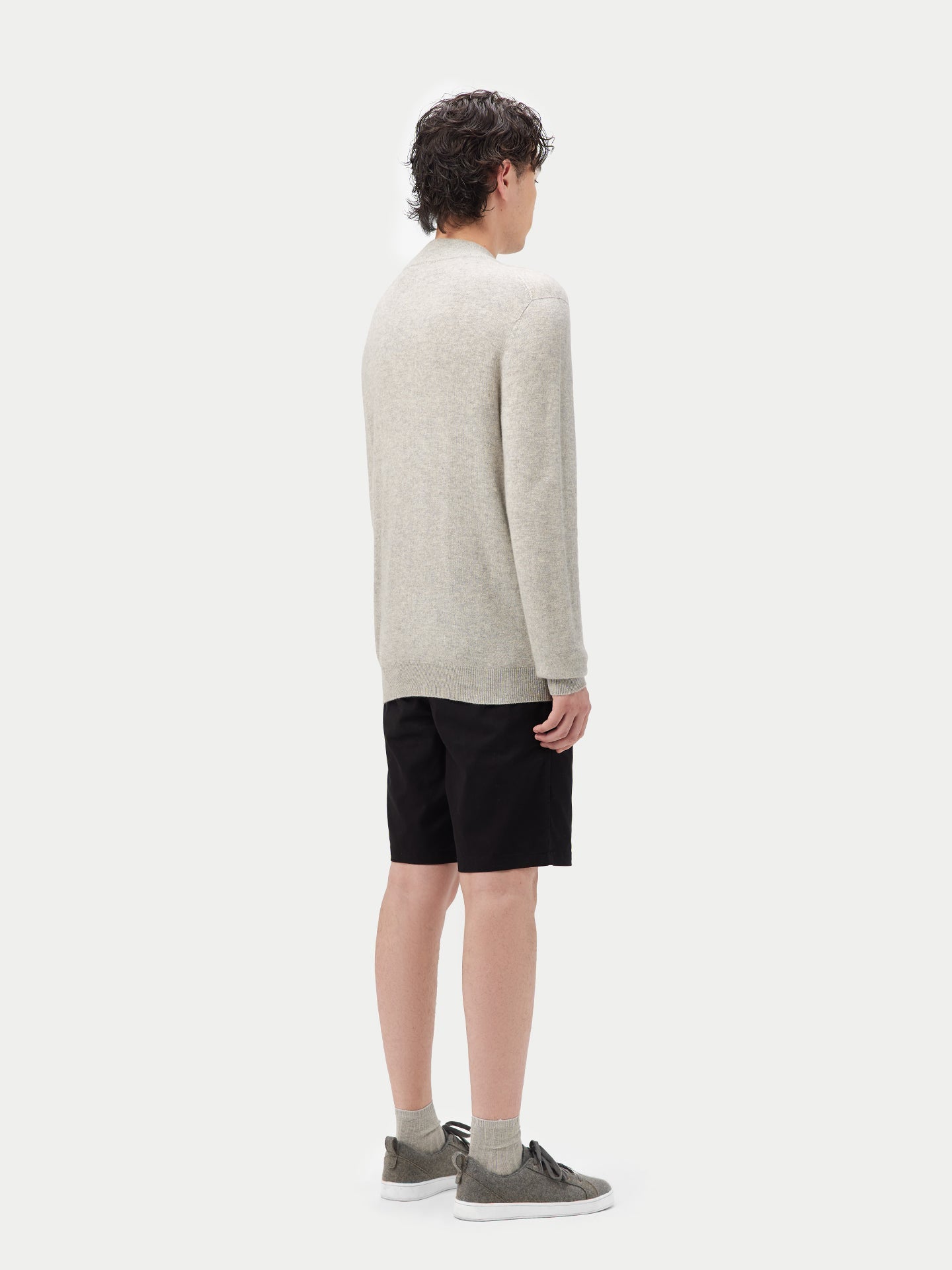 Cardigan à col montant en Cachemire pour hommes Gris - Gobi Cashmere