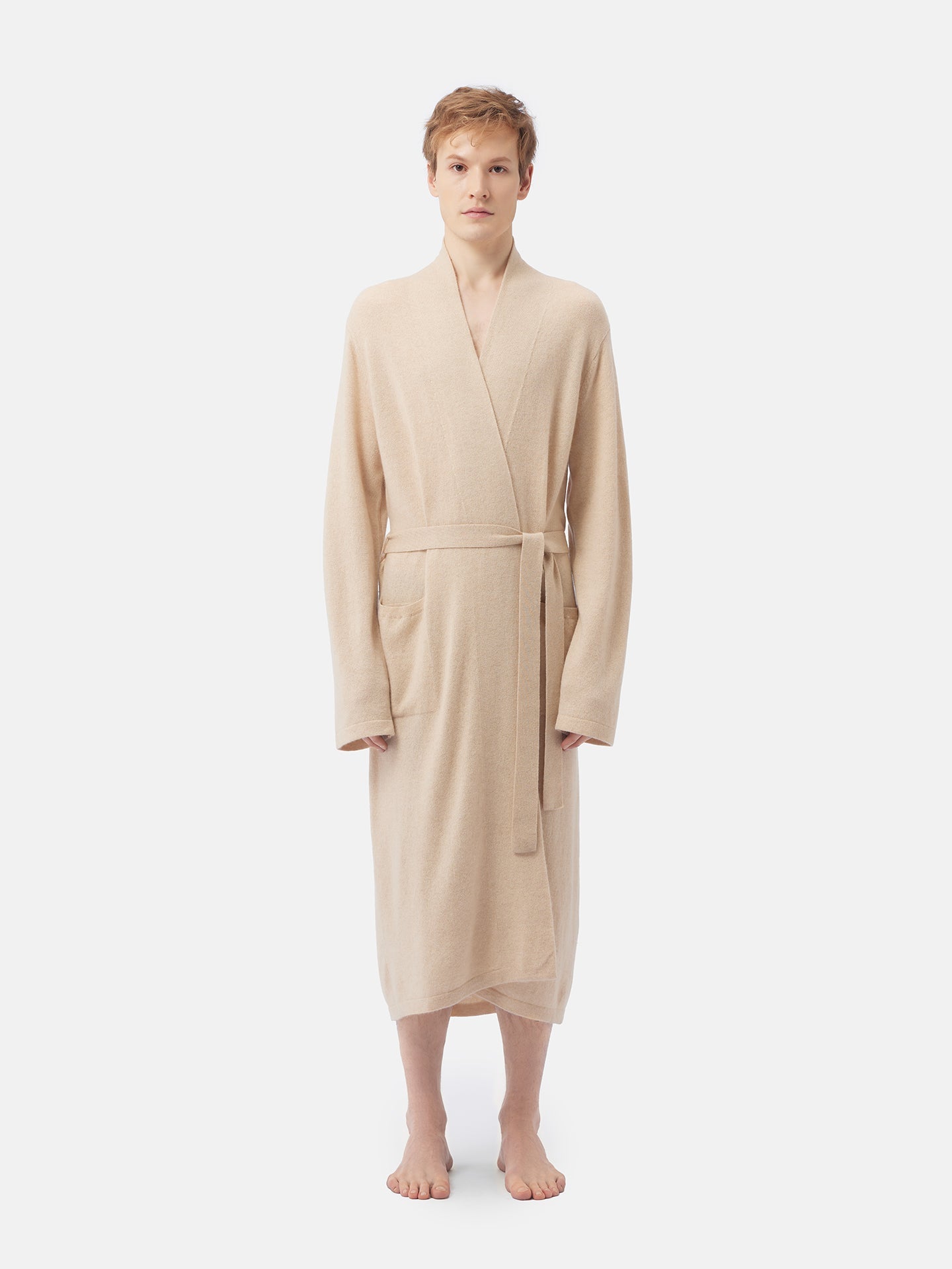 GOBI Cashmere - Robe de chambre en cachemire pour homme Taupe - Gobi Cashmere