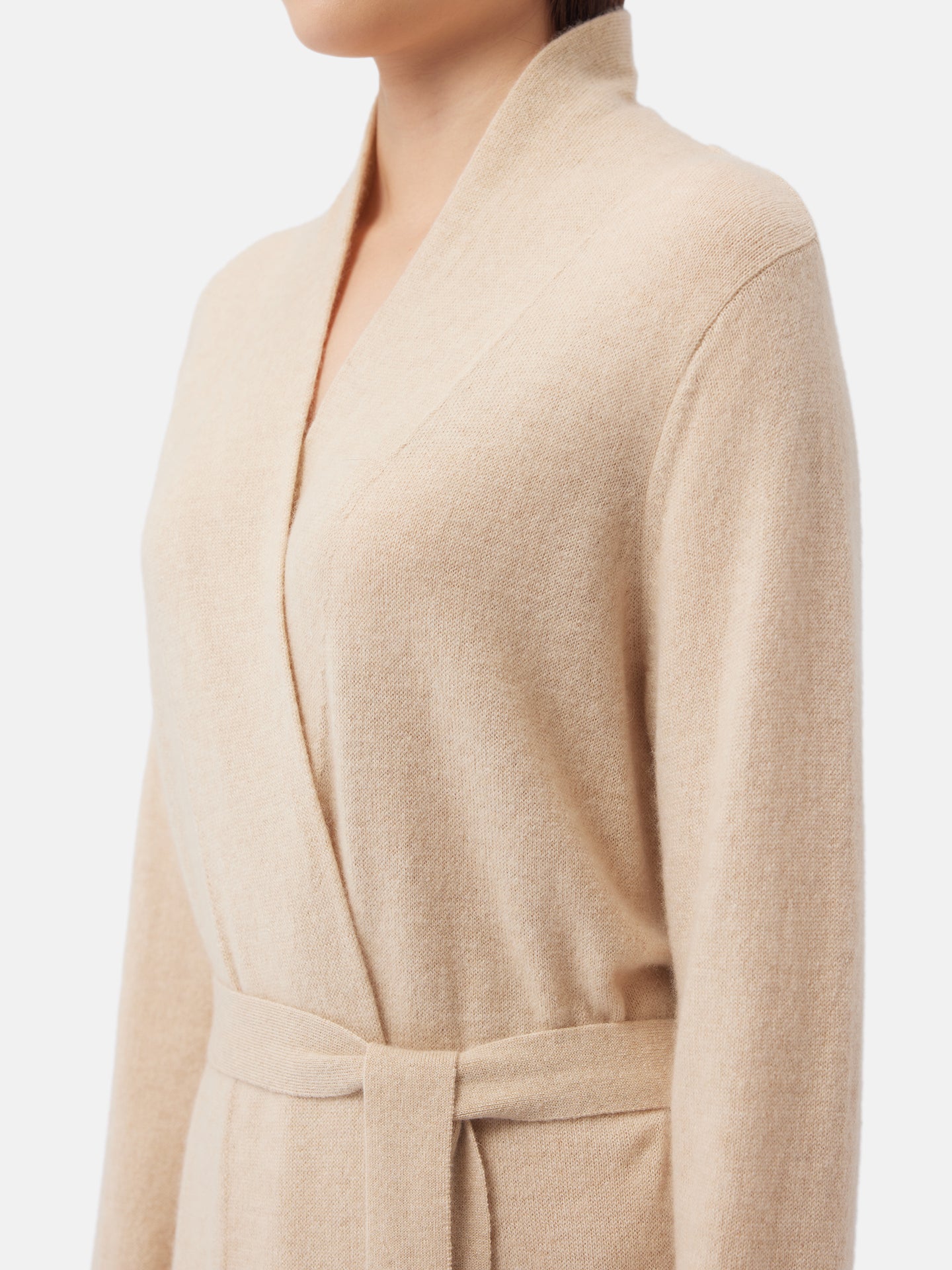 Femme Robe de chambre longue en cachemire Beige | GOBI FR