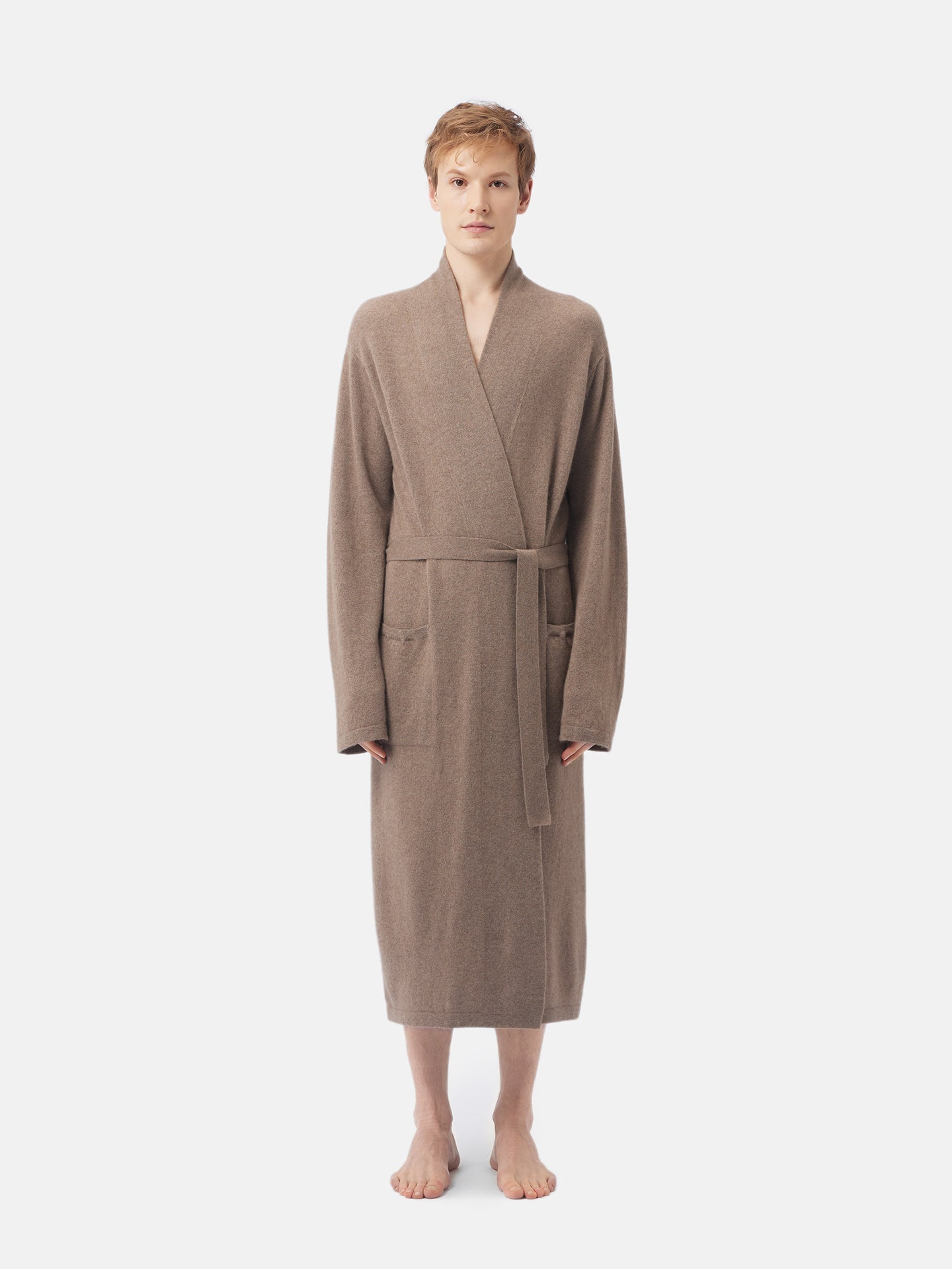 GOBI Cashmere - Robe de chambre en cachemire pour homme Taupe - Gobi Cashmere