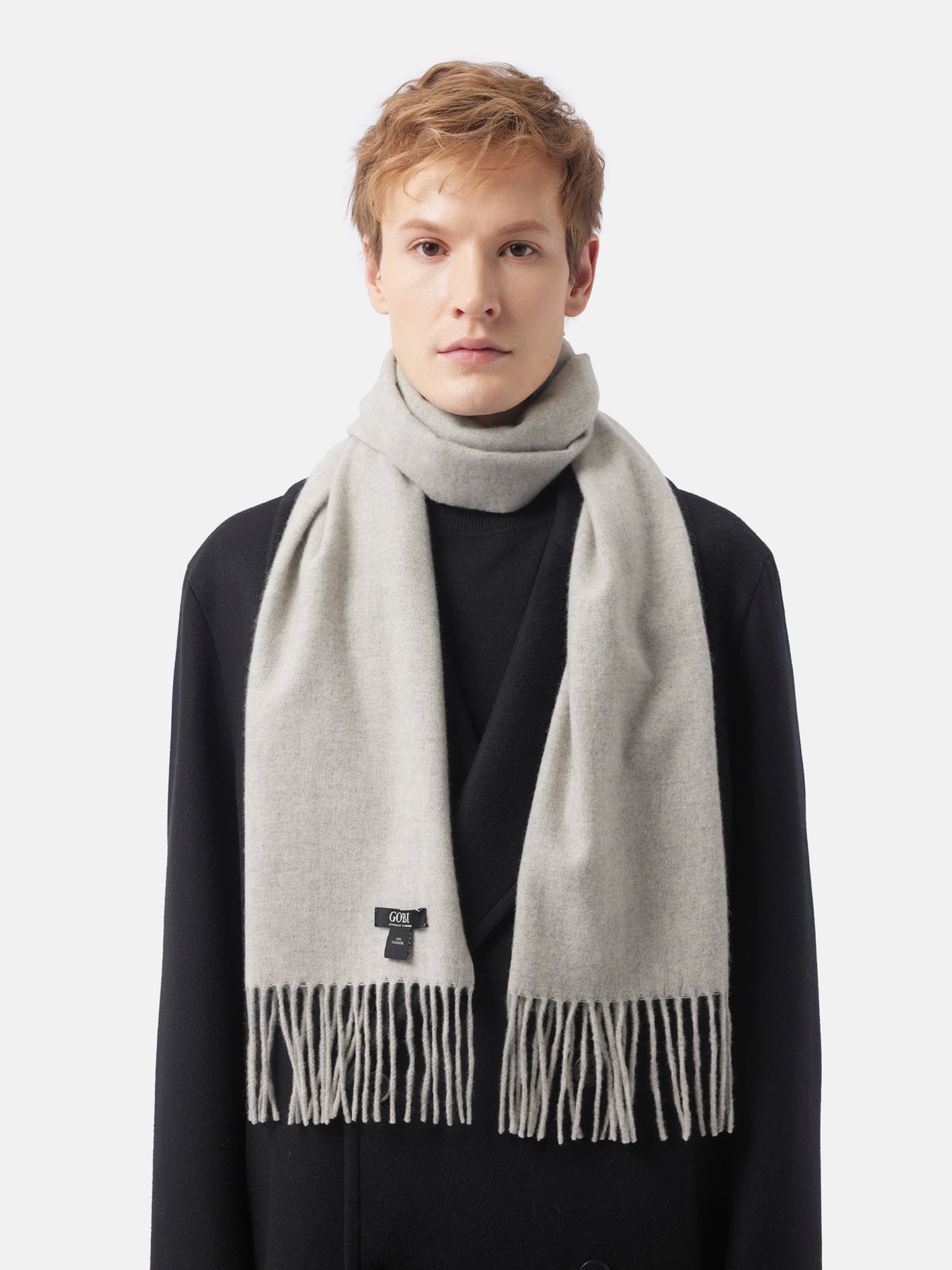 Écharpe avec franges en cachemire pour unisex