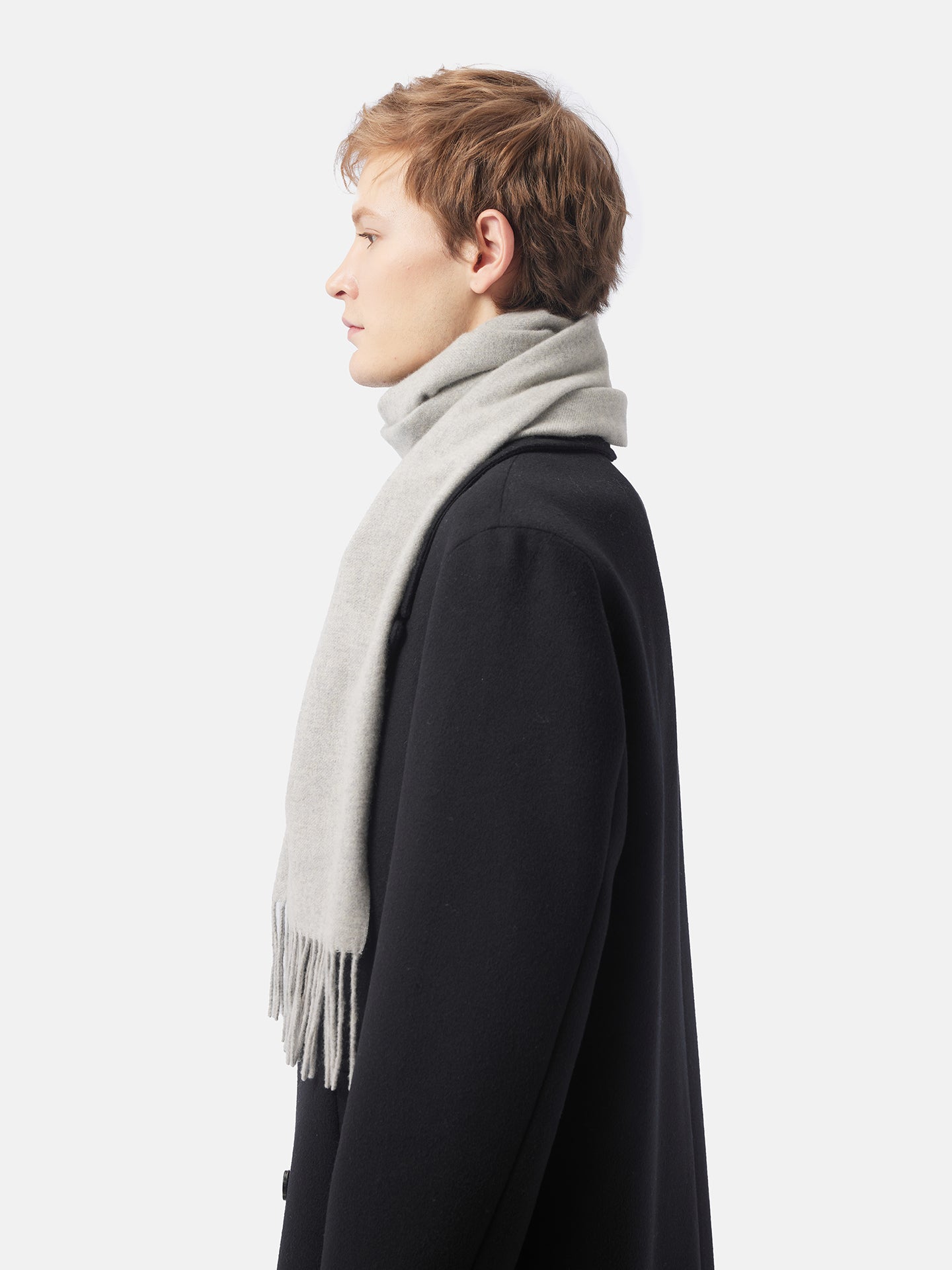Écharpe avec franges en cachemire pour unisex