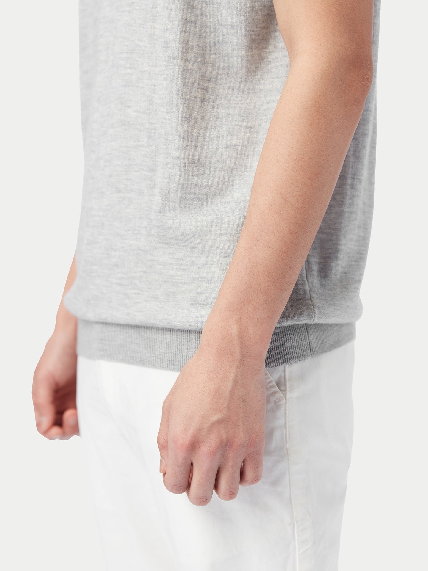 Polo à manches courtes en cachemire et soie | GOBI Cashmere