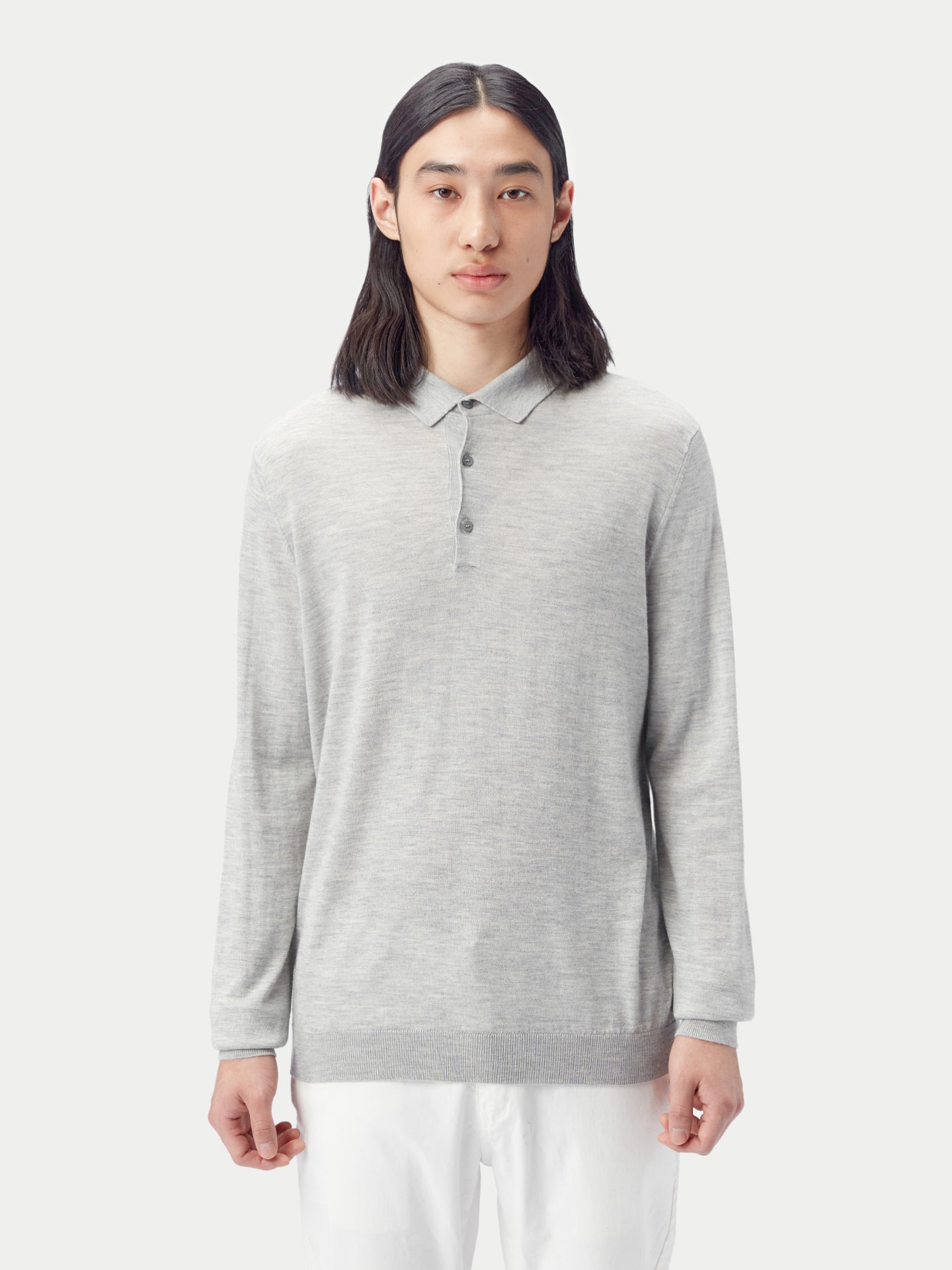 Polo en soie et cachemire pour hommes | GOBI Cashmere