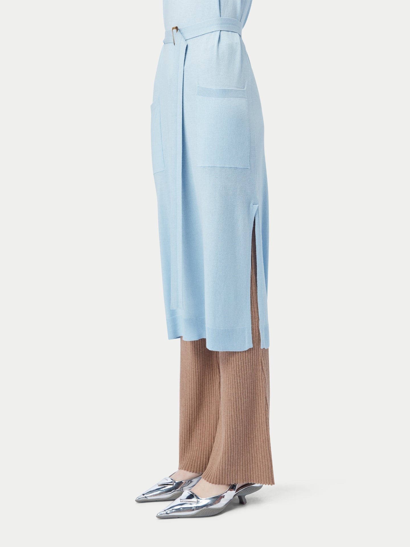 Robe polo sans manches en soie et cachemire | GOBI Cashmere