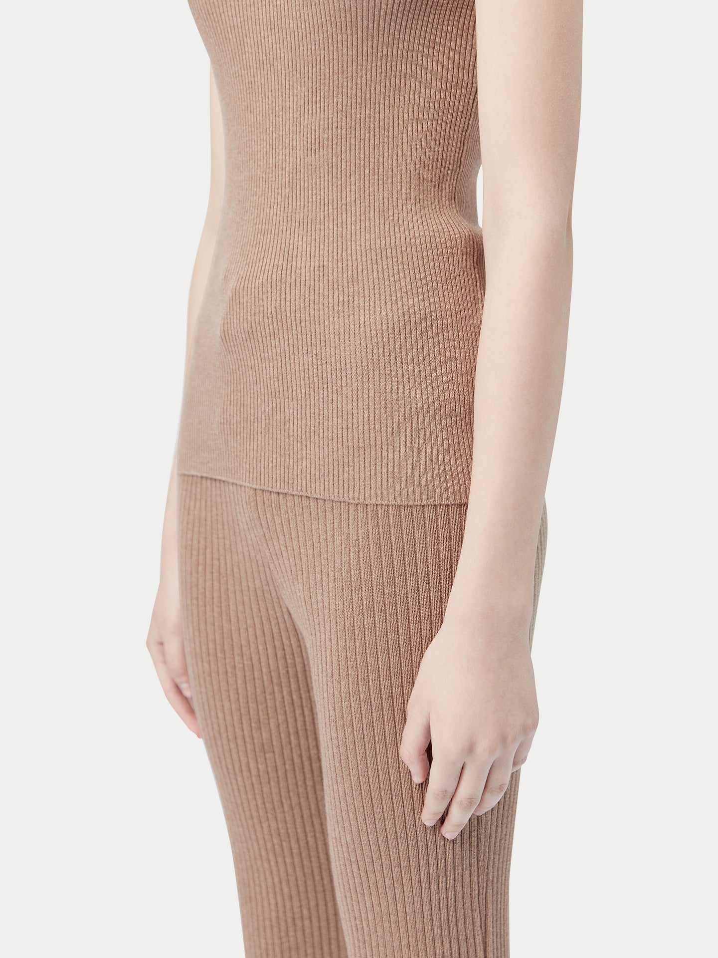 Débardeur côtelé de qualité pour femmes | GOBI Cashmere