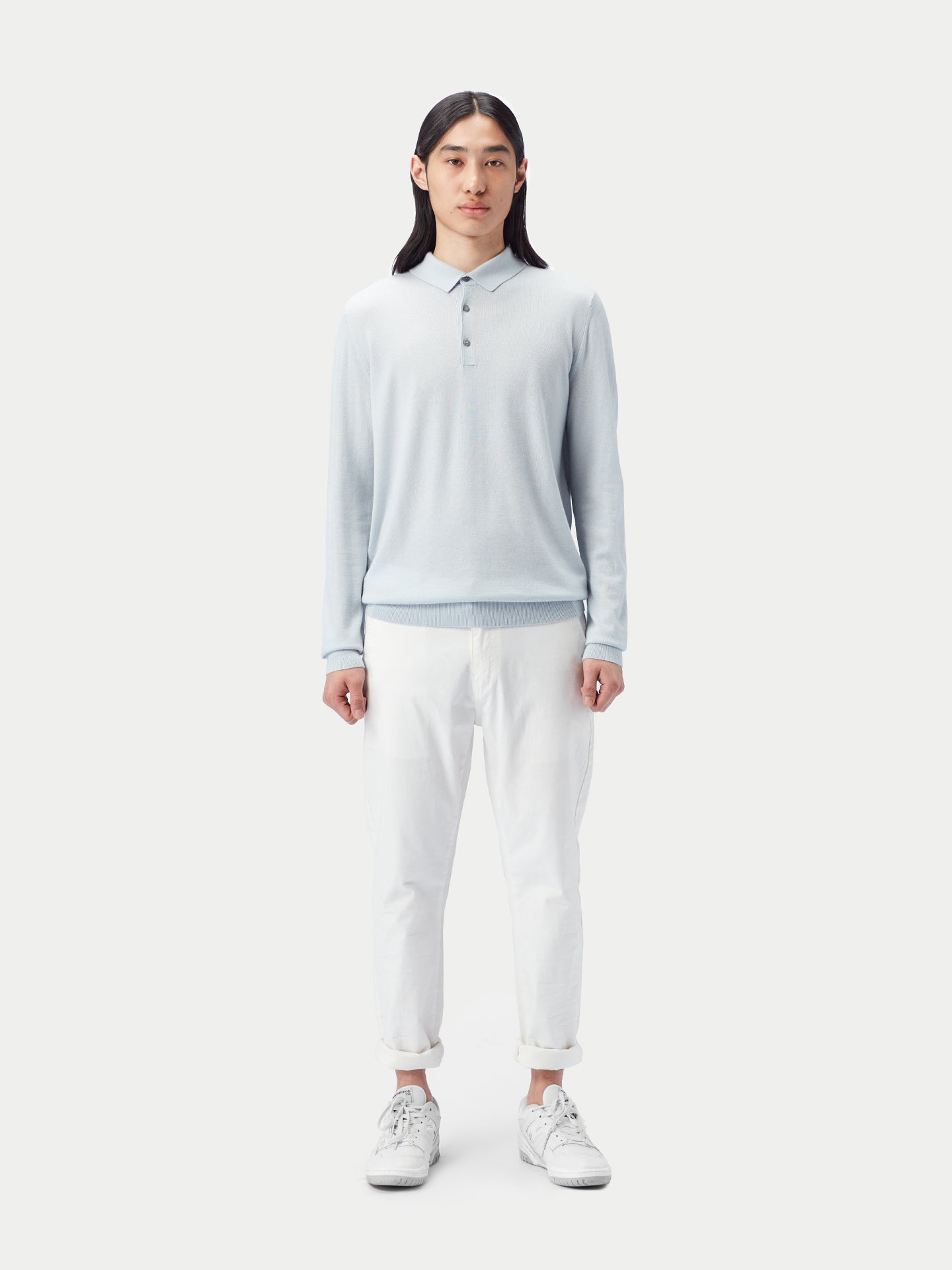 Polo en soie et cachemire pour hommes | GOBI Cashmere