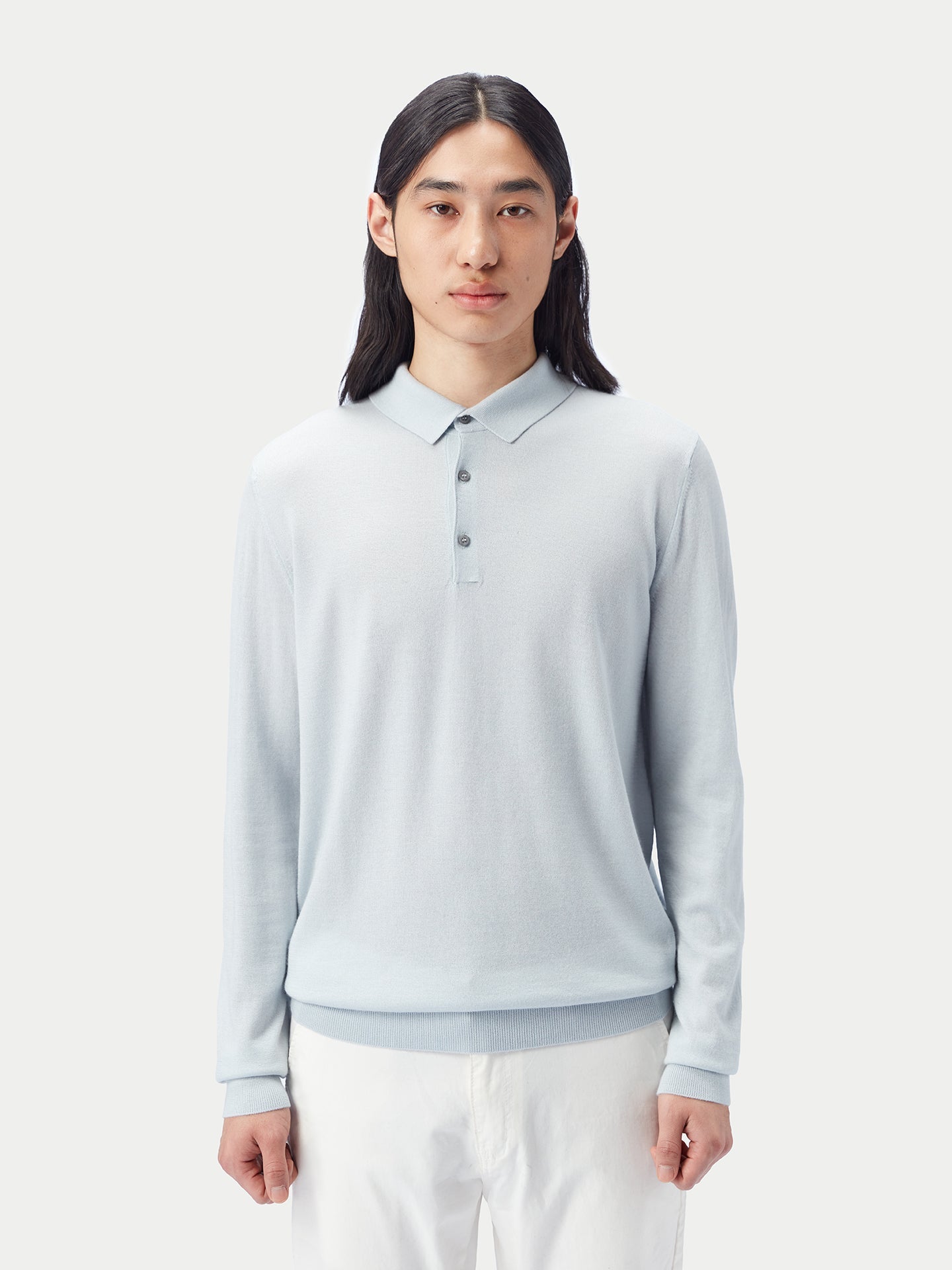 Polo en soie et cachemire pour hommes | GOBI Cashmere