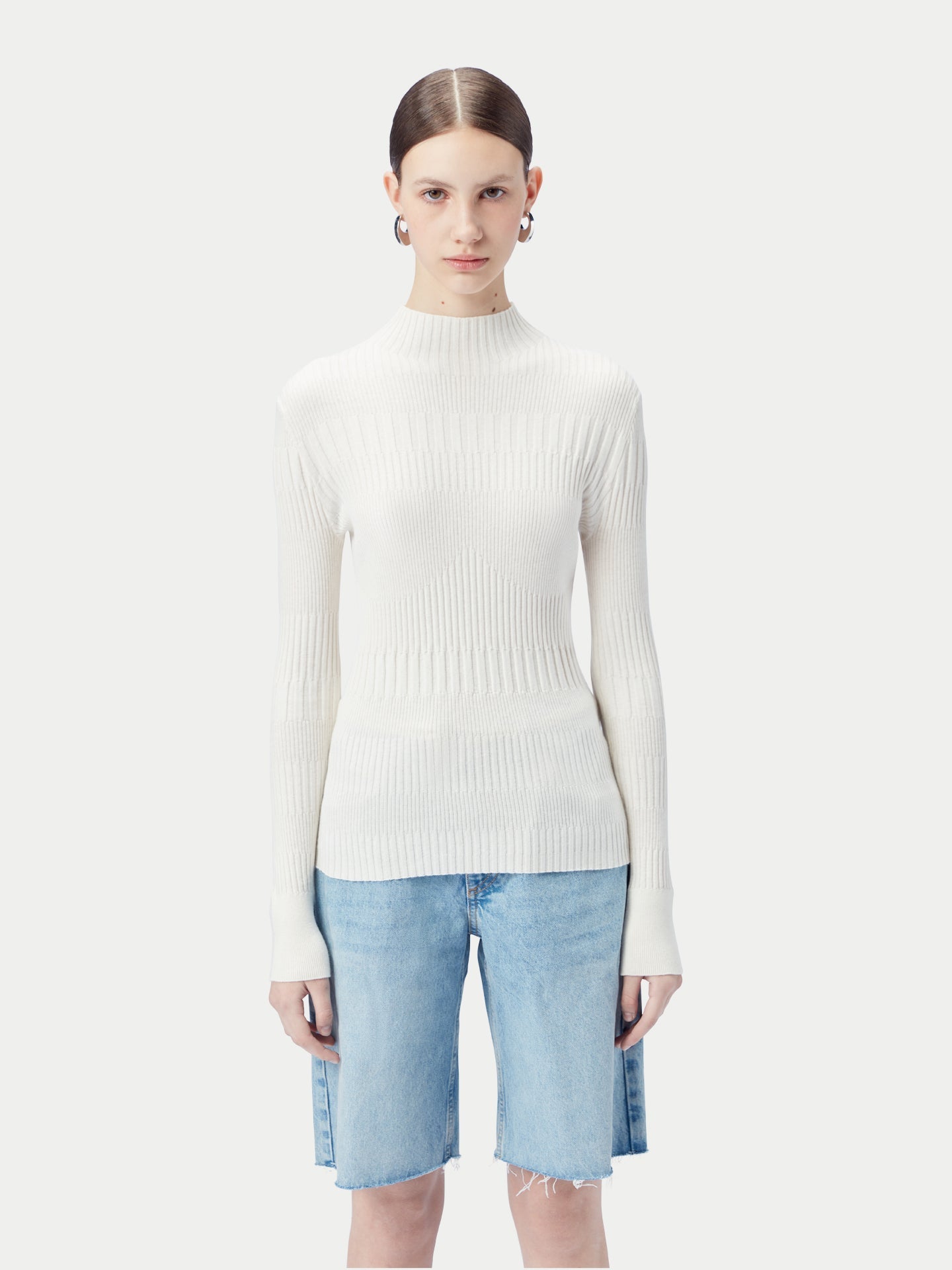 Top côtelé texturé élégant en cachemire | GOBI Cashmere