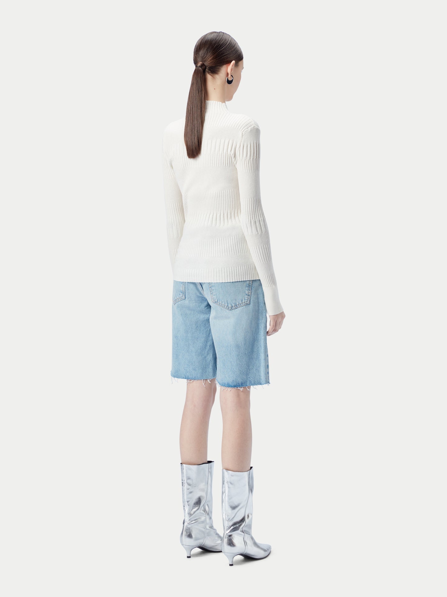 Top côtelé texturé élégant en cachemire | GOBI Cashmere