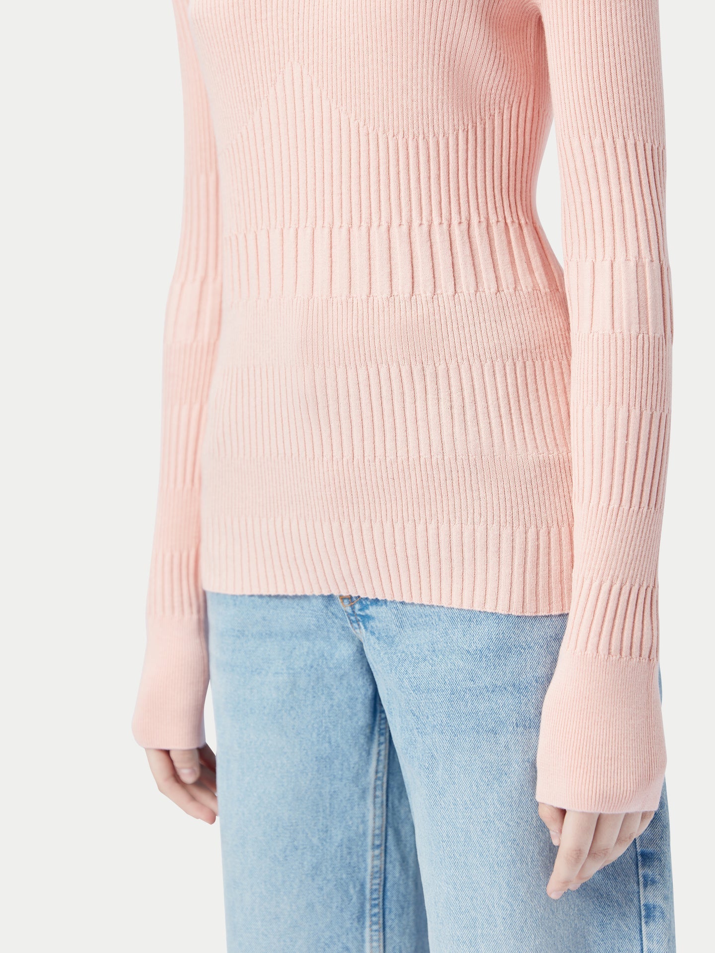Top en cachemire côtelé à manches longues | GOBi Cashmere