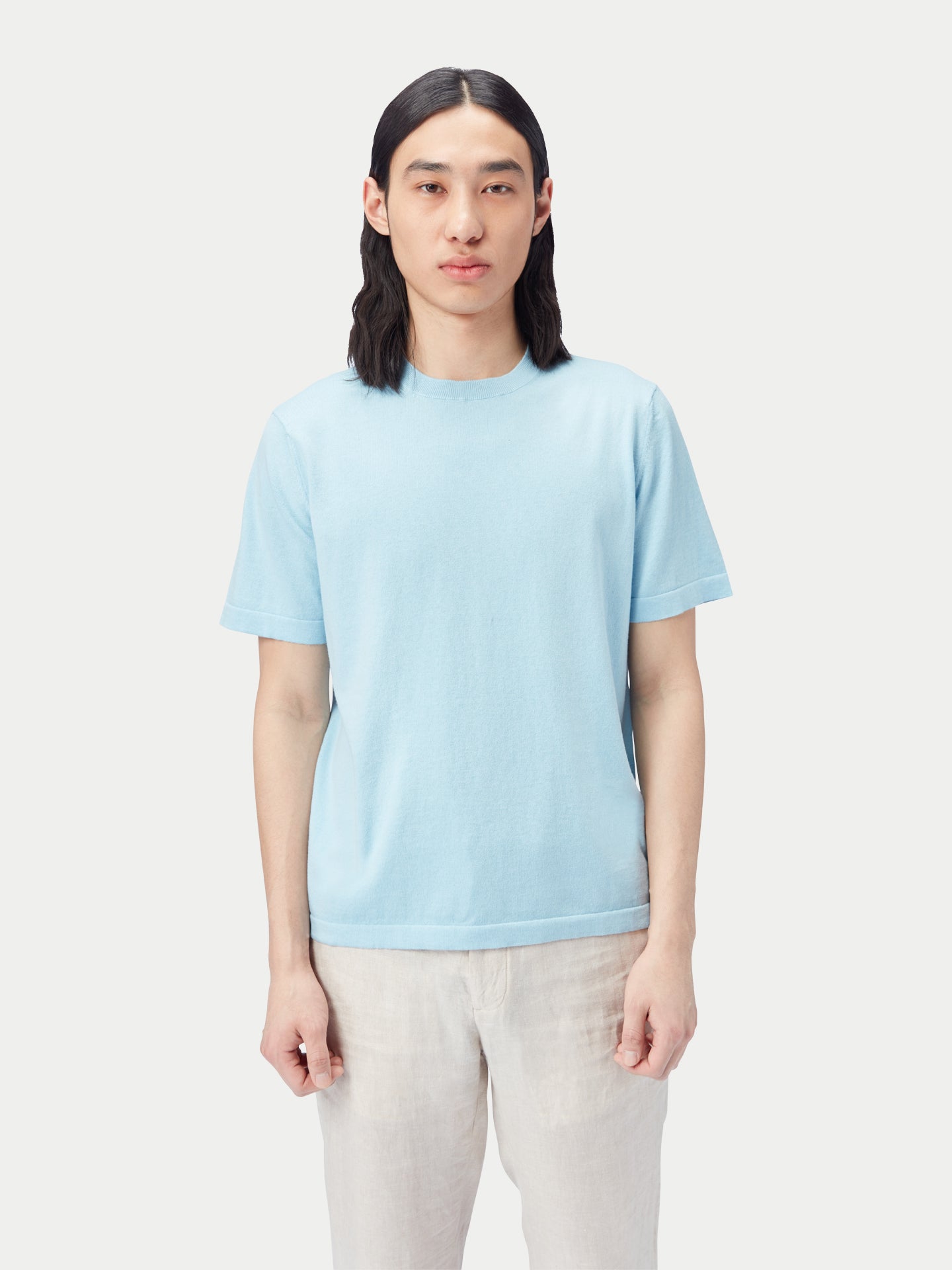 T-shirt hommes coton soie cachemire