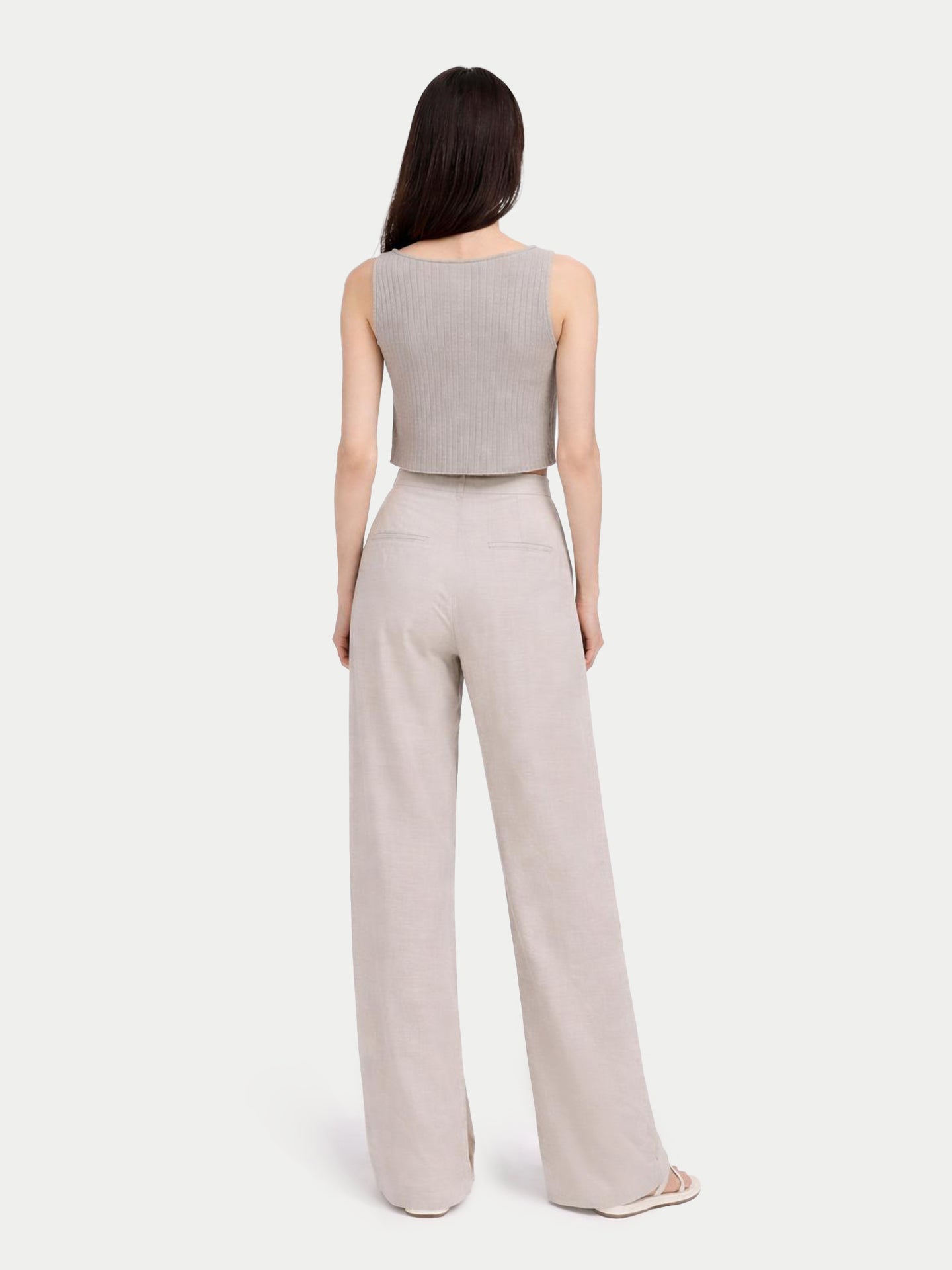 Top en cachemire tricoté en 3D sans couture
