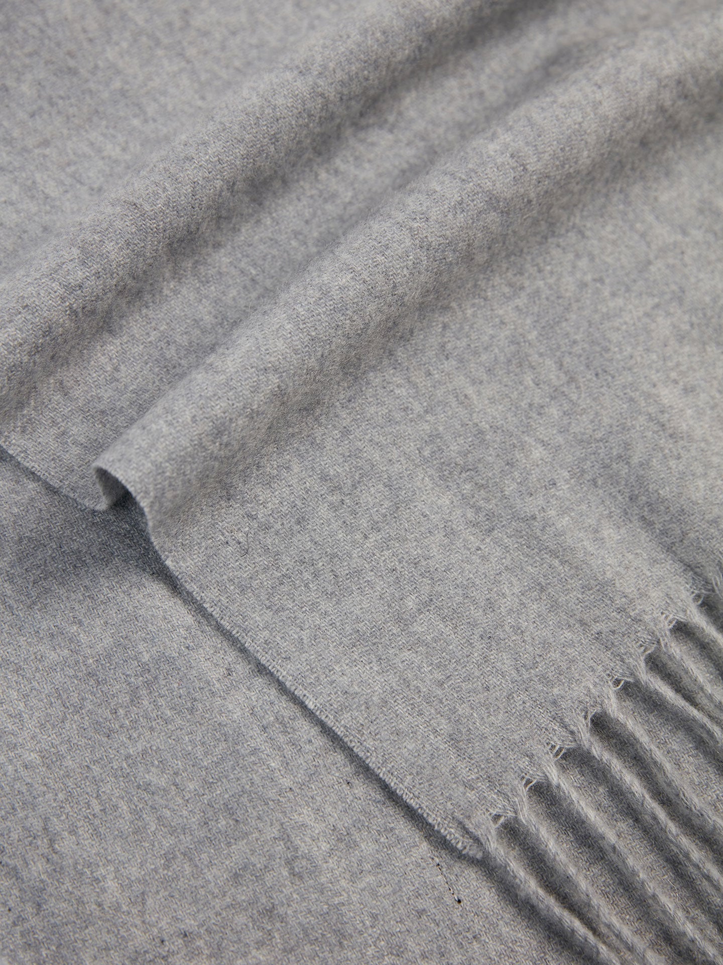 Écharpe avec franges en Cachemire pour unisex Gris - Gobi Cashmere