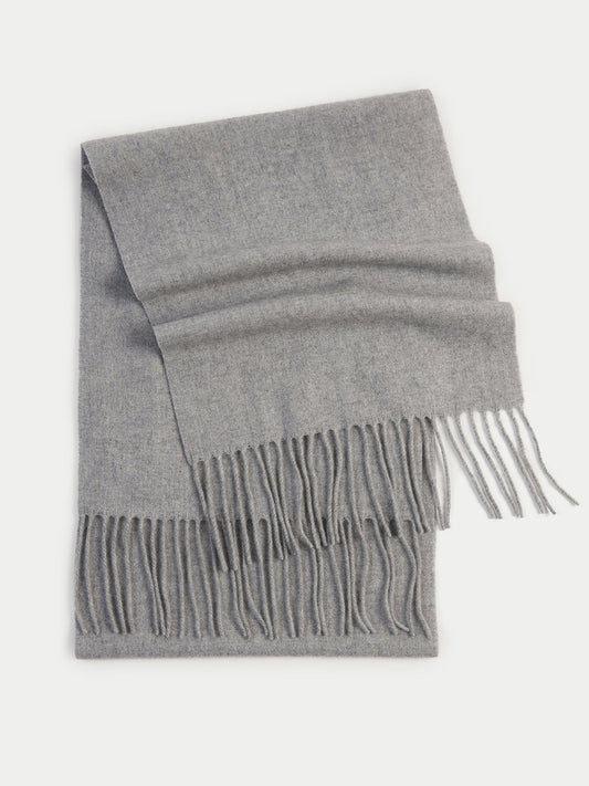 Écharpe avec franges en Cachemire pour unisex Gris - Gobi Cashmere