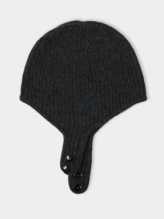 Bonnet d'aviateur en cachemire Gris - Gobi Cashmere