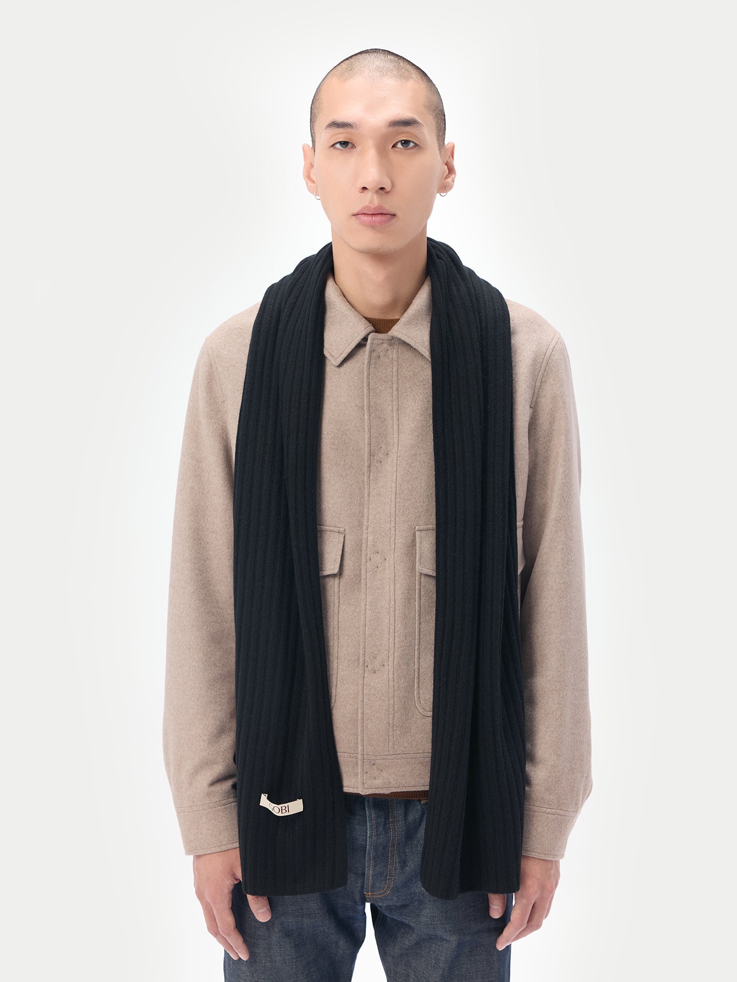Écharpe en mongol 100% cachemire côtelé | GOBI Cashmere