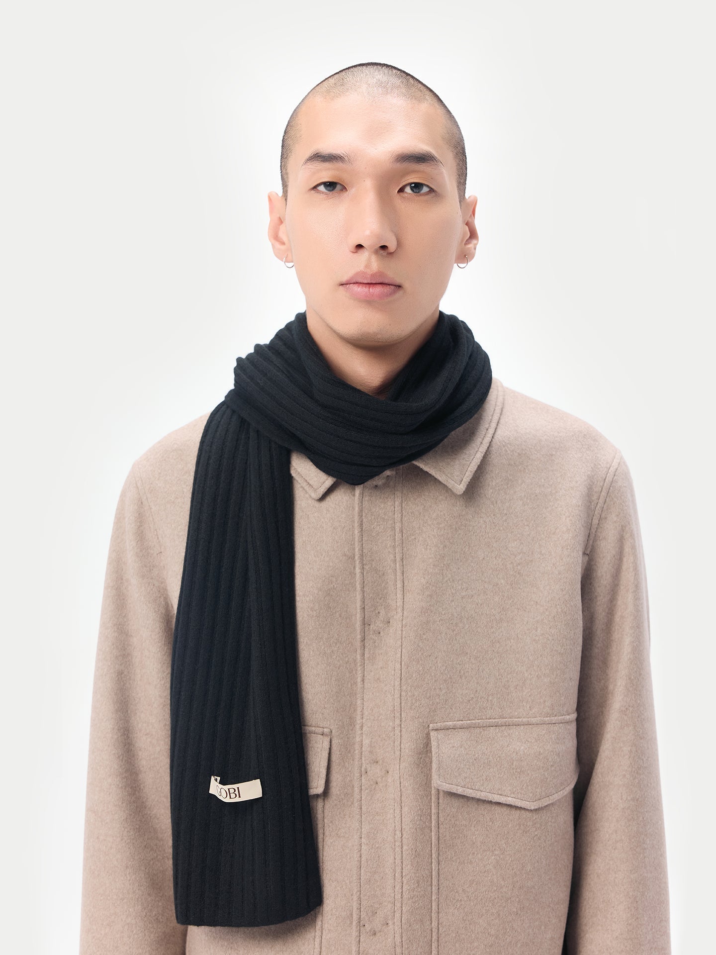 Écharpe en mongol 100% cachemire côtelé | GOBI Cashmere