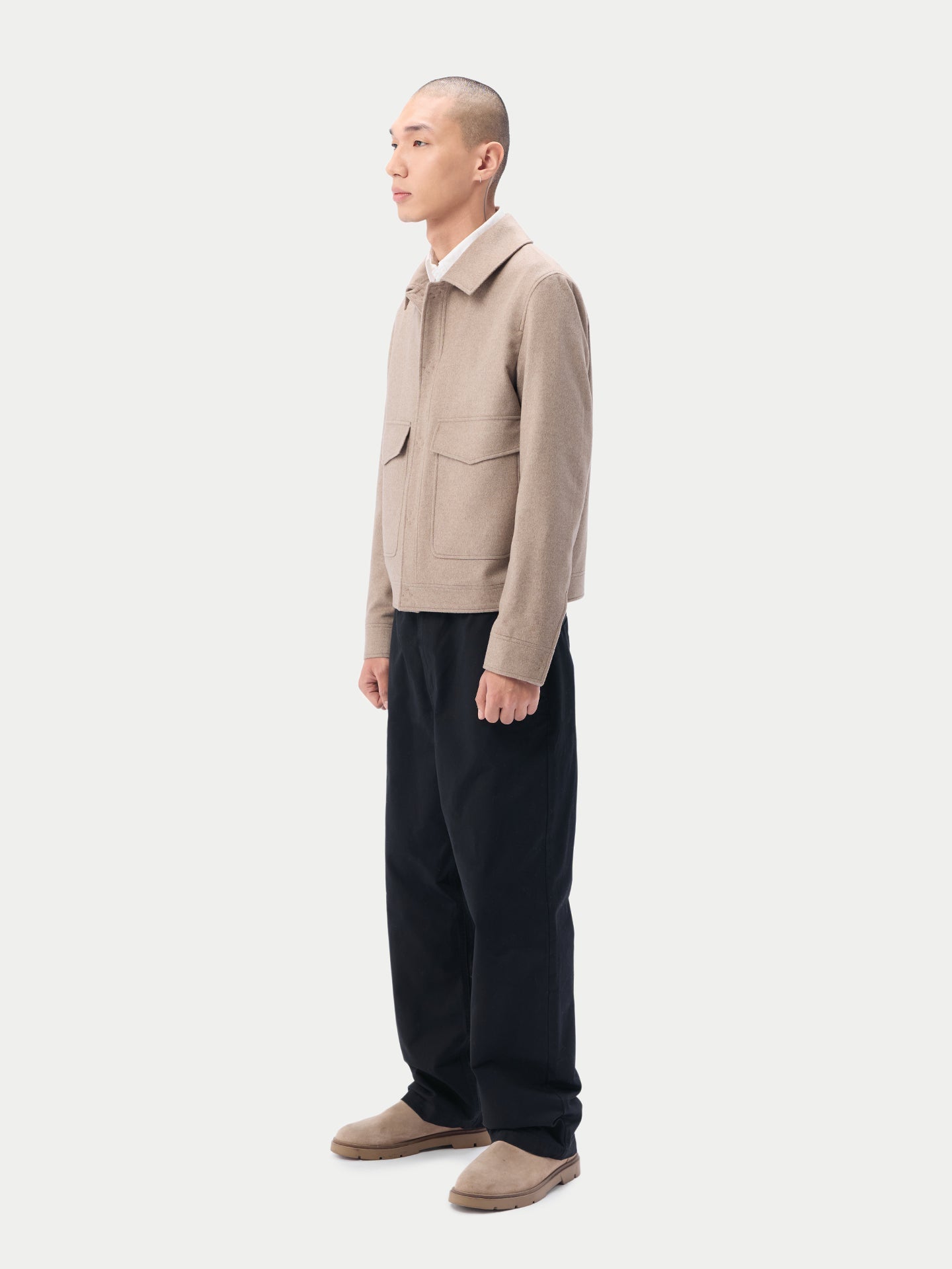 Veste à boutons-pression  Taupe - Gobi Cashmere 