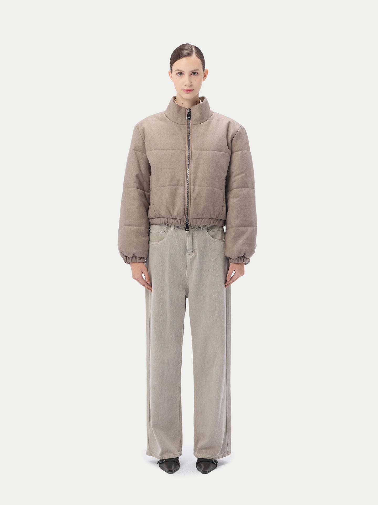 Veste courte Taupe - Gobi Cashmere