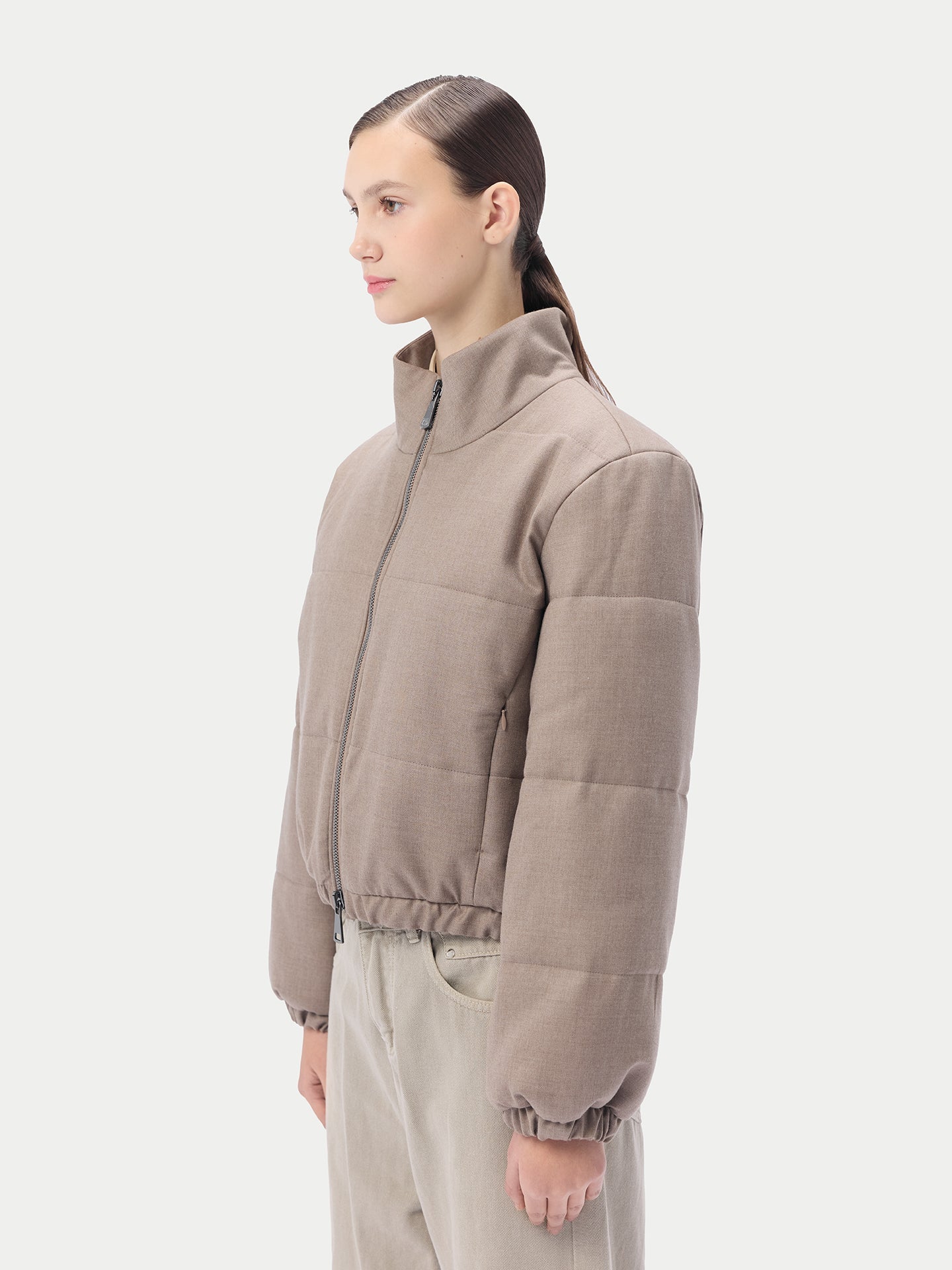 Veste courte Taupe - Gobi Cashmere