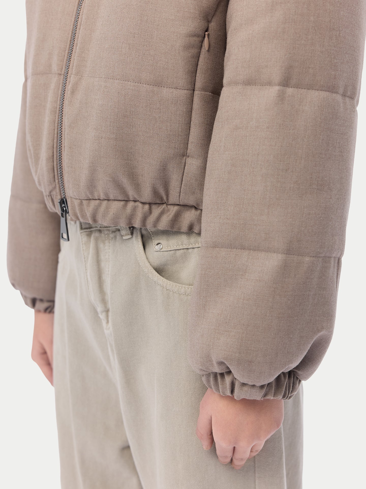 Veste courte Taupe - Gobi Cashmere