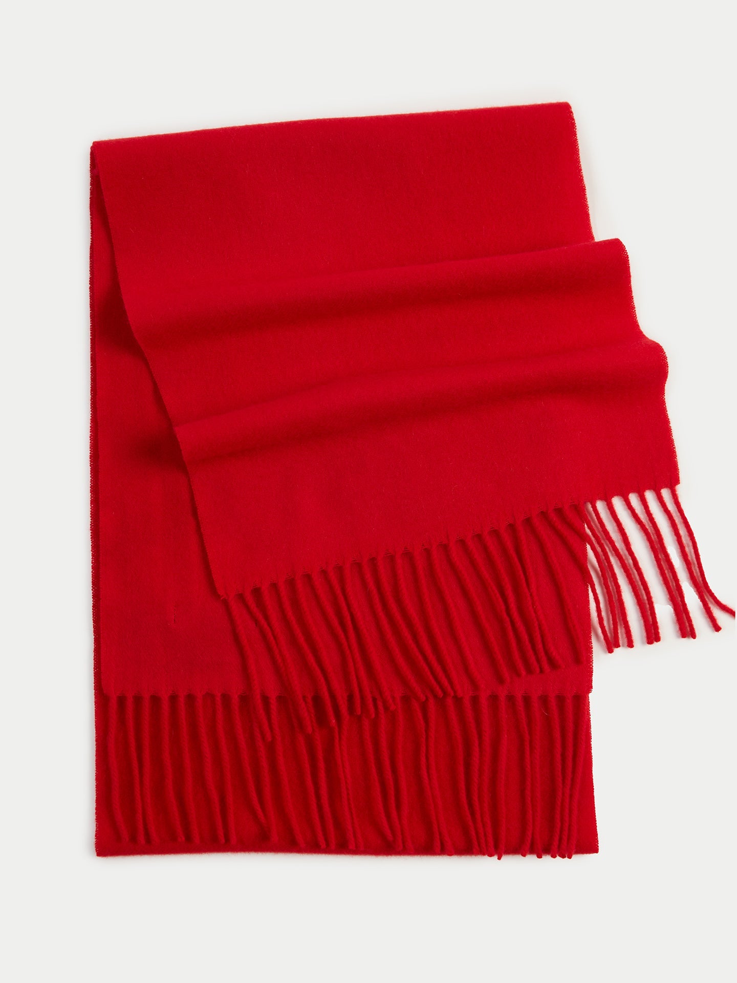 Écharpe avec franges en Cachemire unisex , couleur Rouge - Gobi Cashmere