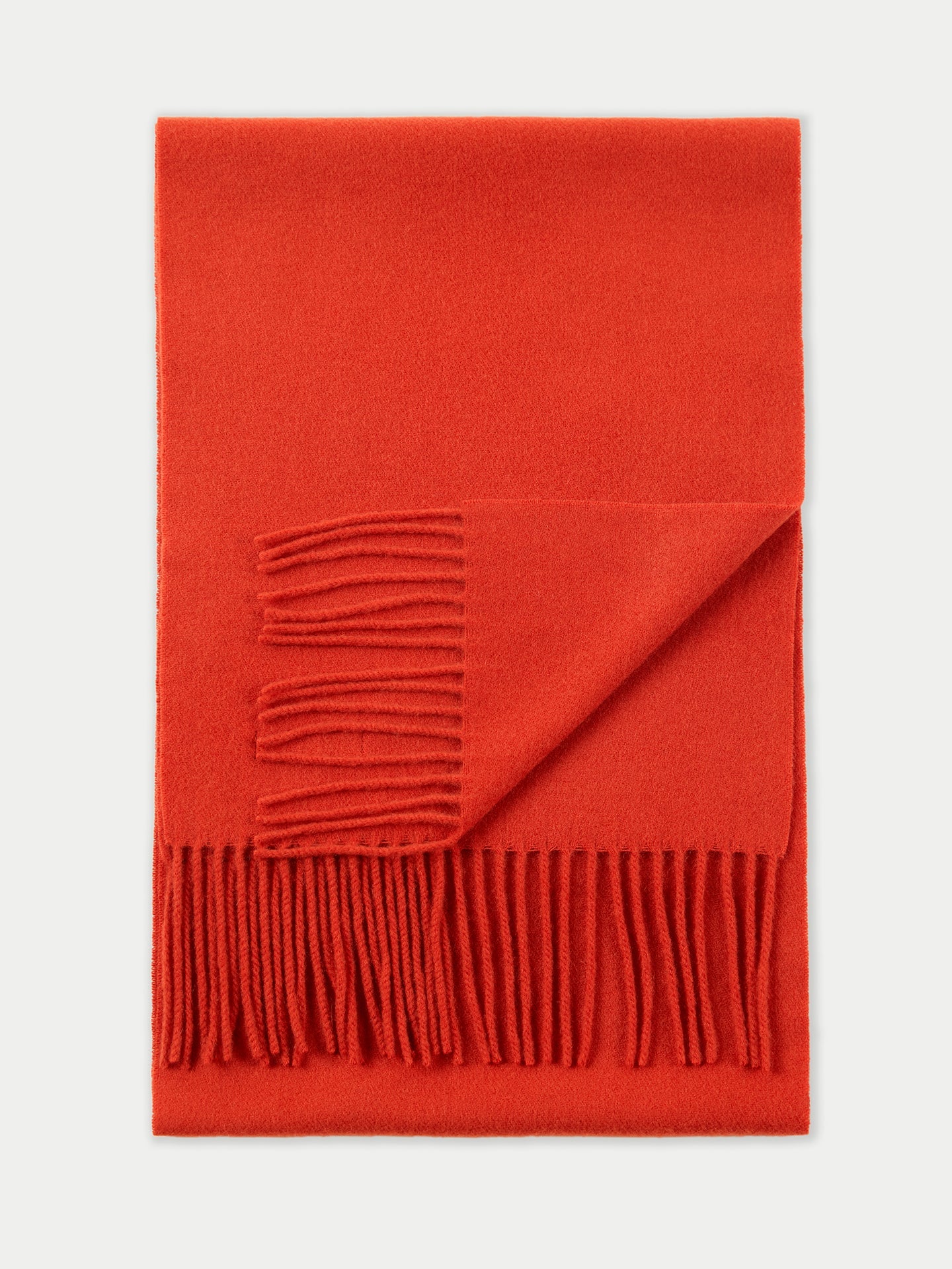 Écharpe avec franges en cachemire pour unisex Rouge - Gobi Cashmere 