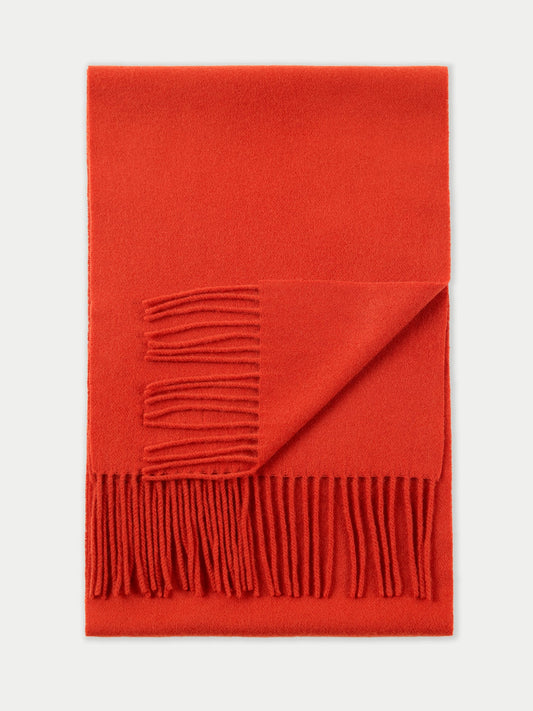Écharpe avec franges en cachemire pour unisex Rouge - Gobi Cashmere 