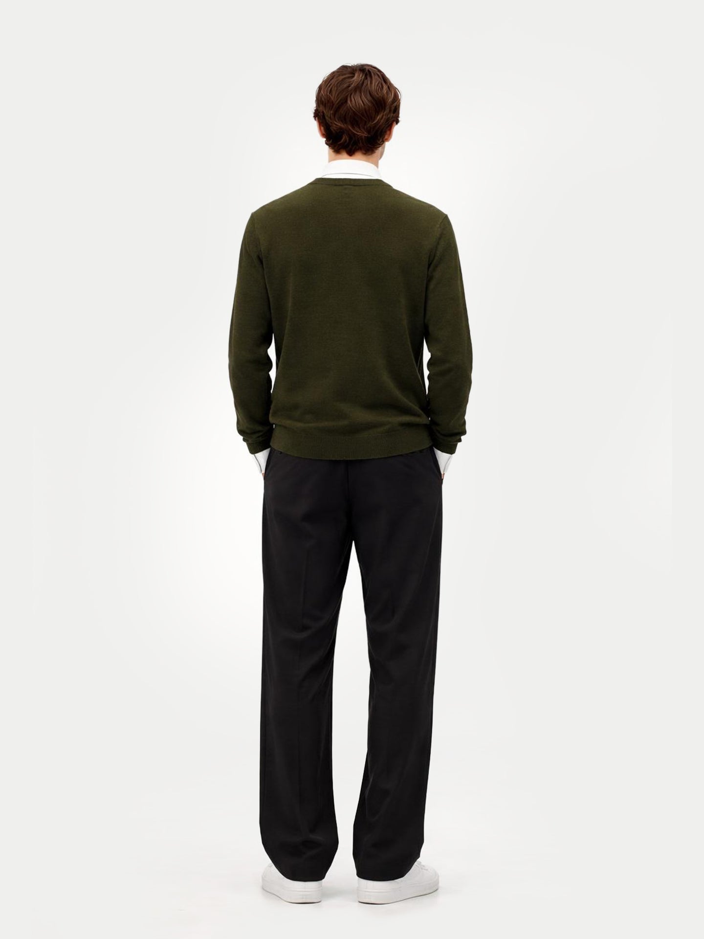 Pull col rond en cachemire Essential pour hommes