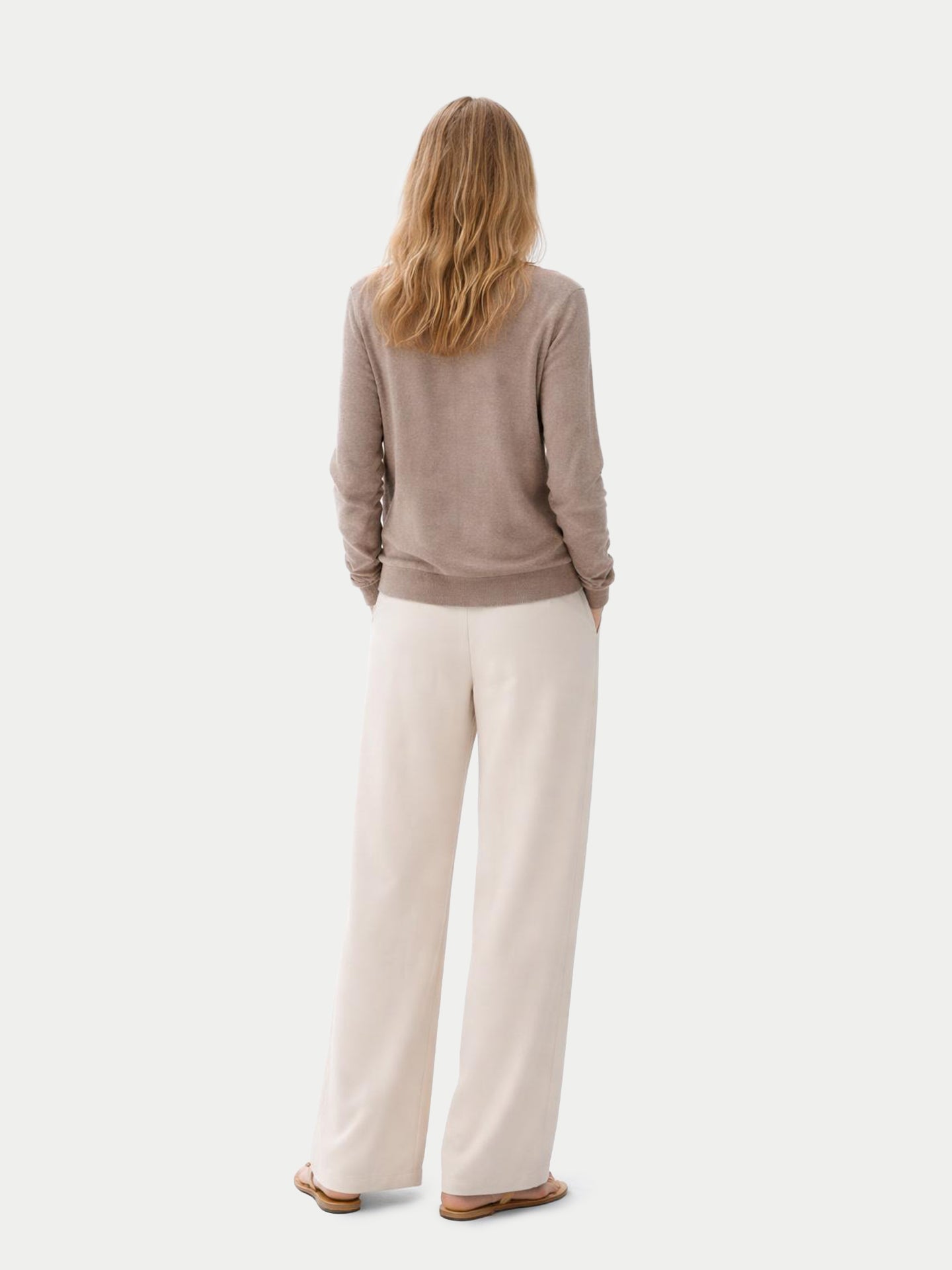 Cardigan zippé en cachemire Essential pour femmes Couleur Organique