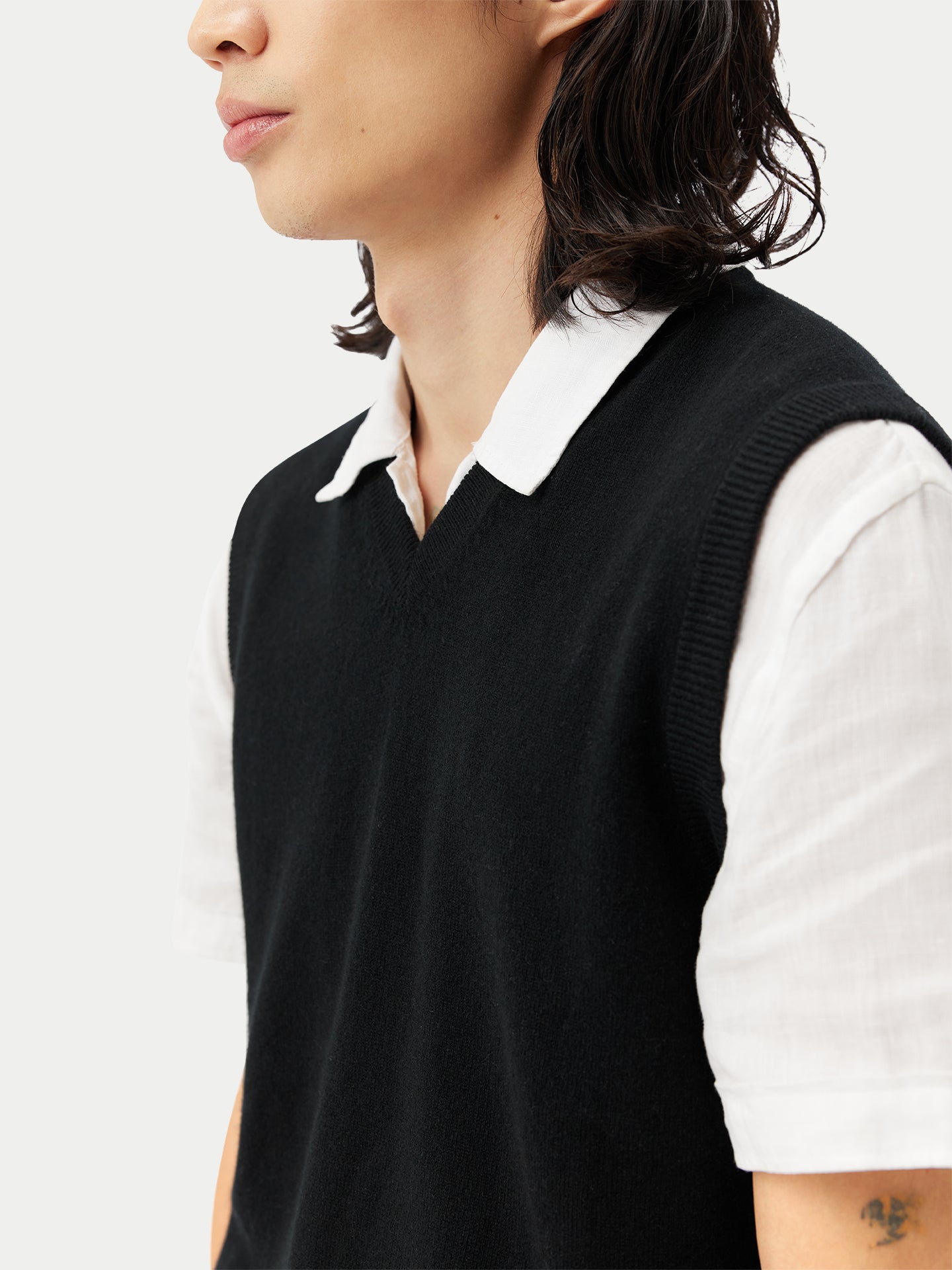 Gilet en cachemire pour homme couleur Noir - Gobi Cashmere