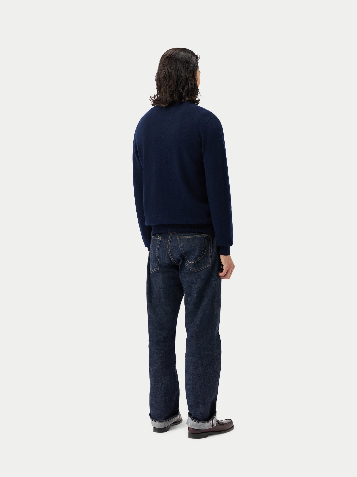 Cardigan a col V en Cachemire pour hommes Marin - Gobi Cashmere