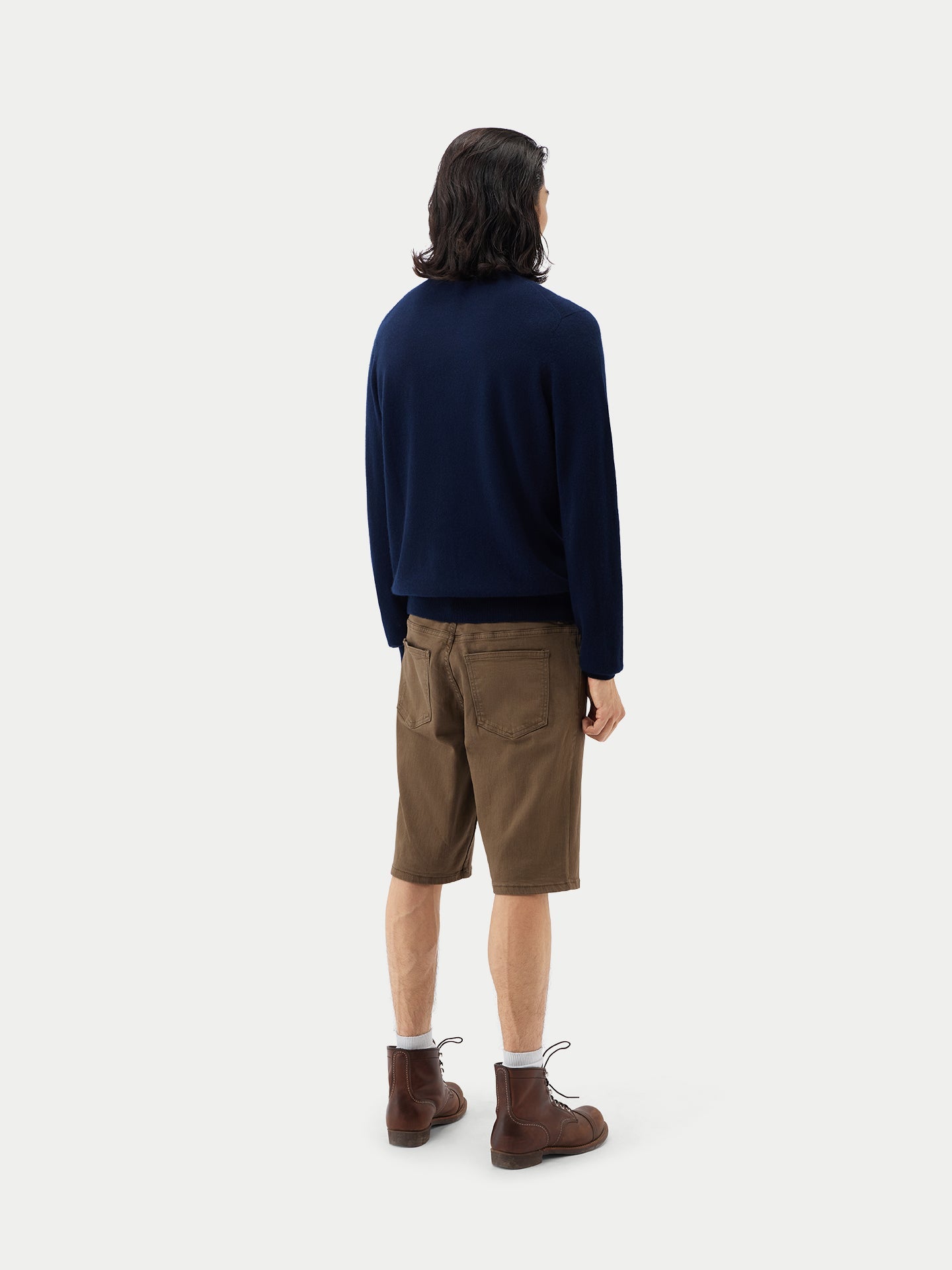 Col haut homme en cachemire marin -Gobi Cashmere
