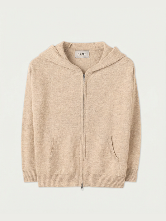 Sweat à capuche zippé unisexe Couleur Organique
