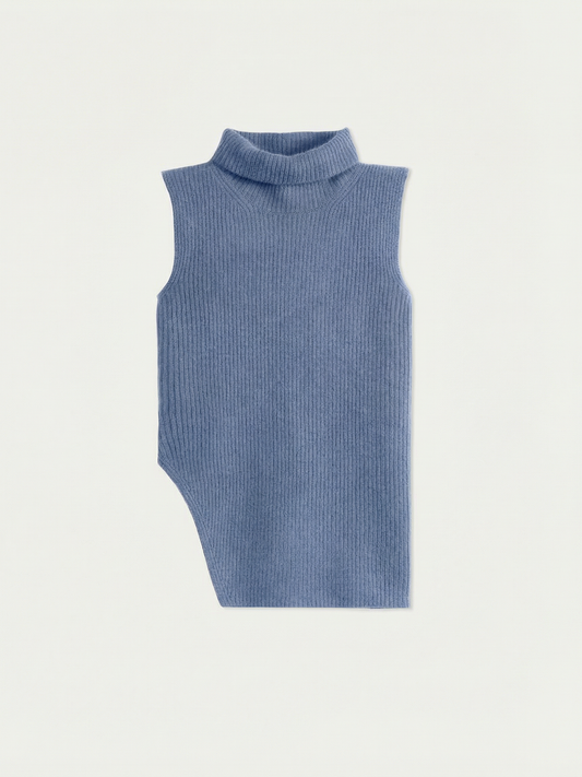 Gilet en Cachemire à Col Roulé