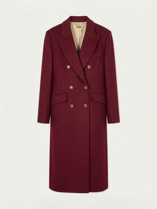 Manteau Long à Double Boutonnage