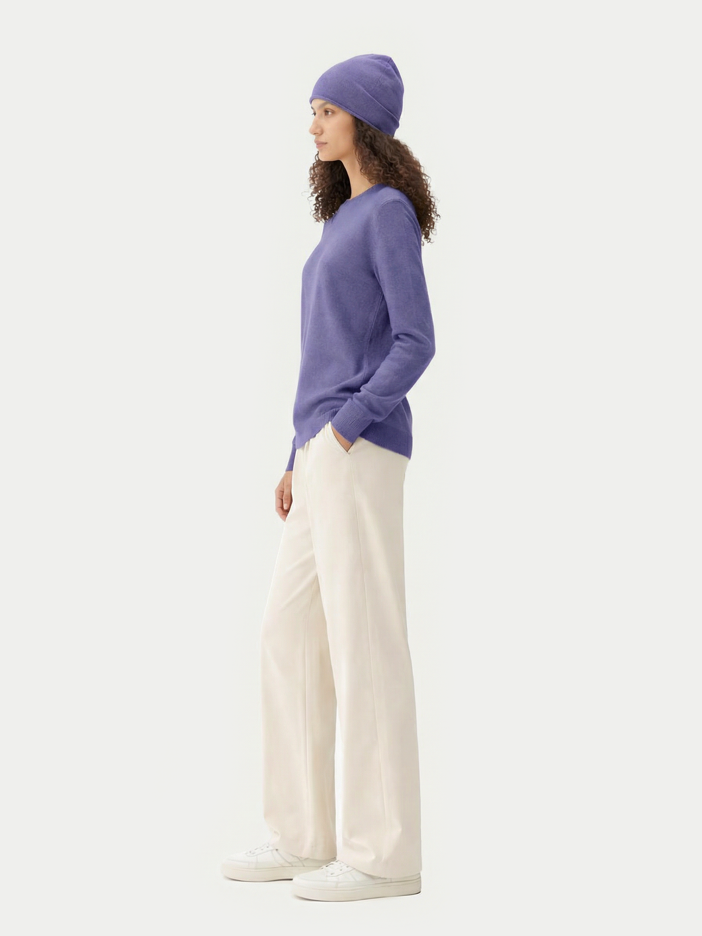 Ensemble pull et bonnet en cachemire