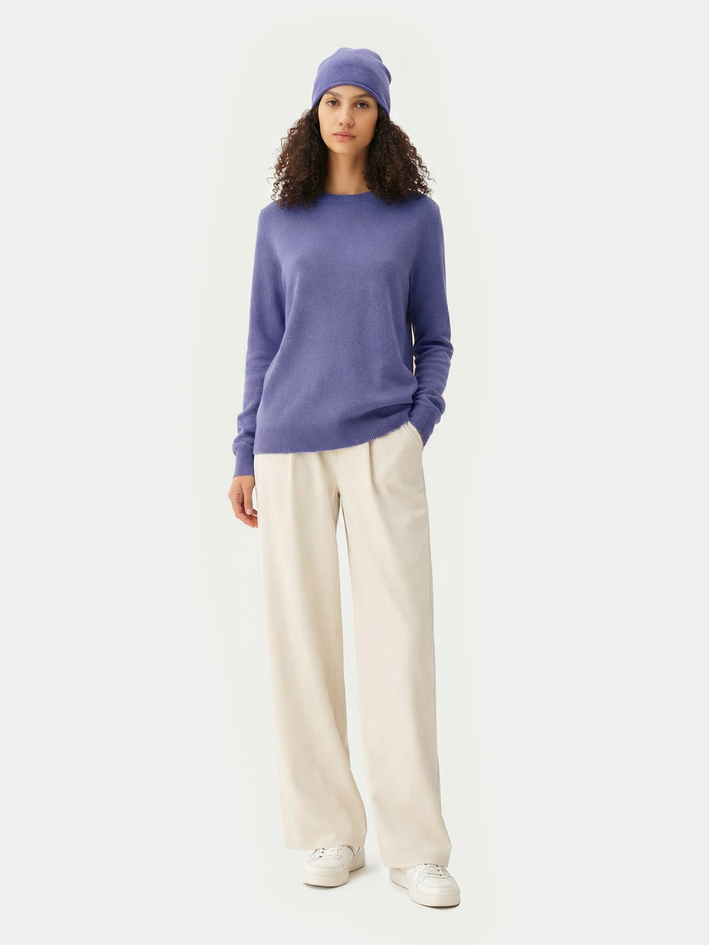 Ensemble pull et bonnet en cachemire